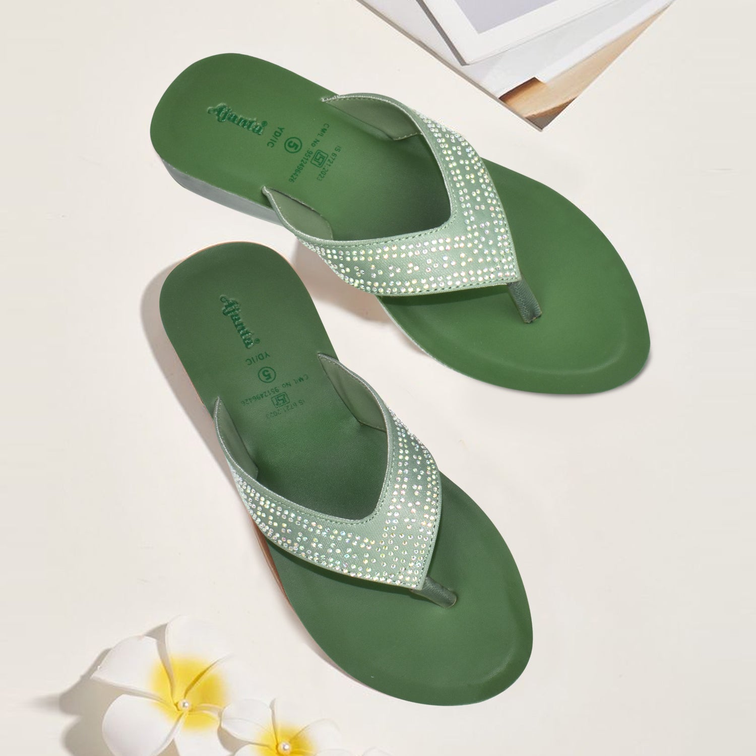 AJANTA Comfortable Flat Fashion Slip-on Slipper for Women EL1014