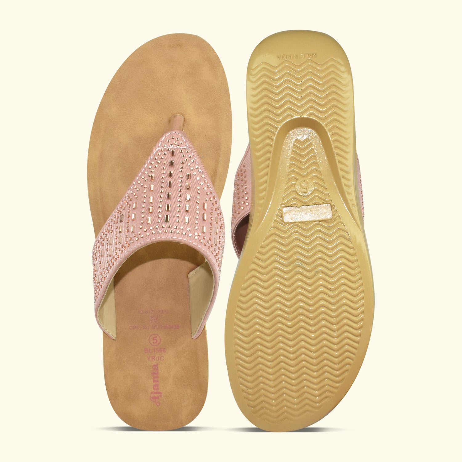 AJANTA Casual Sandal| Flat Sandals For Women| Comfortable Ladies Chappal EL1015