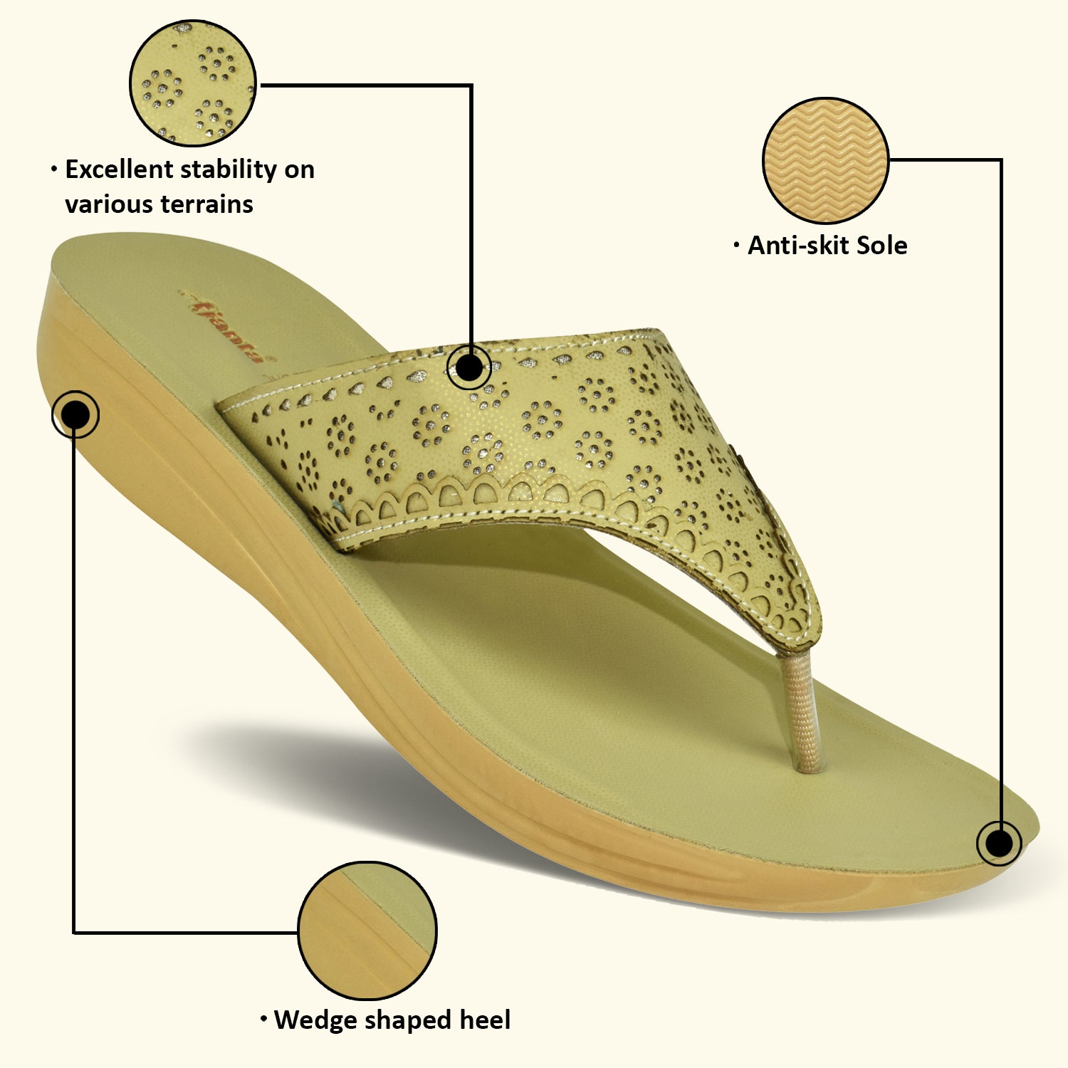 AJANTA Casual Sandal| Flat Sandals For Women| Flats For Daily Use EL1018