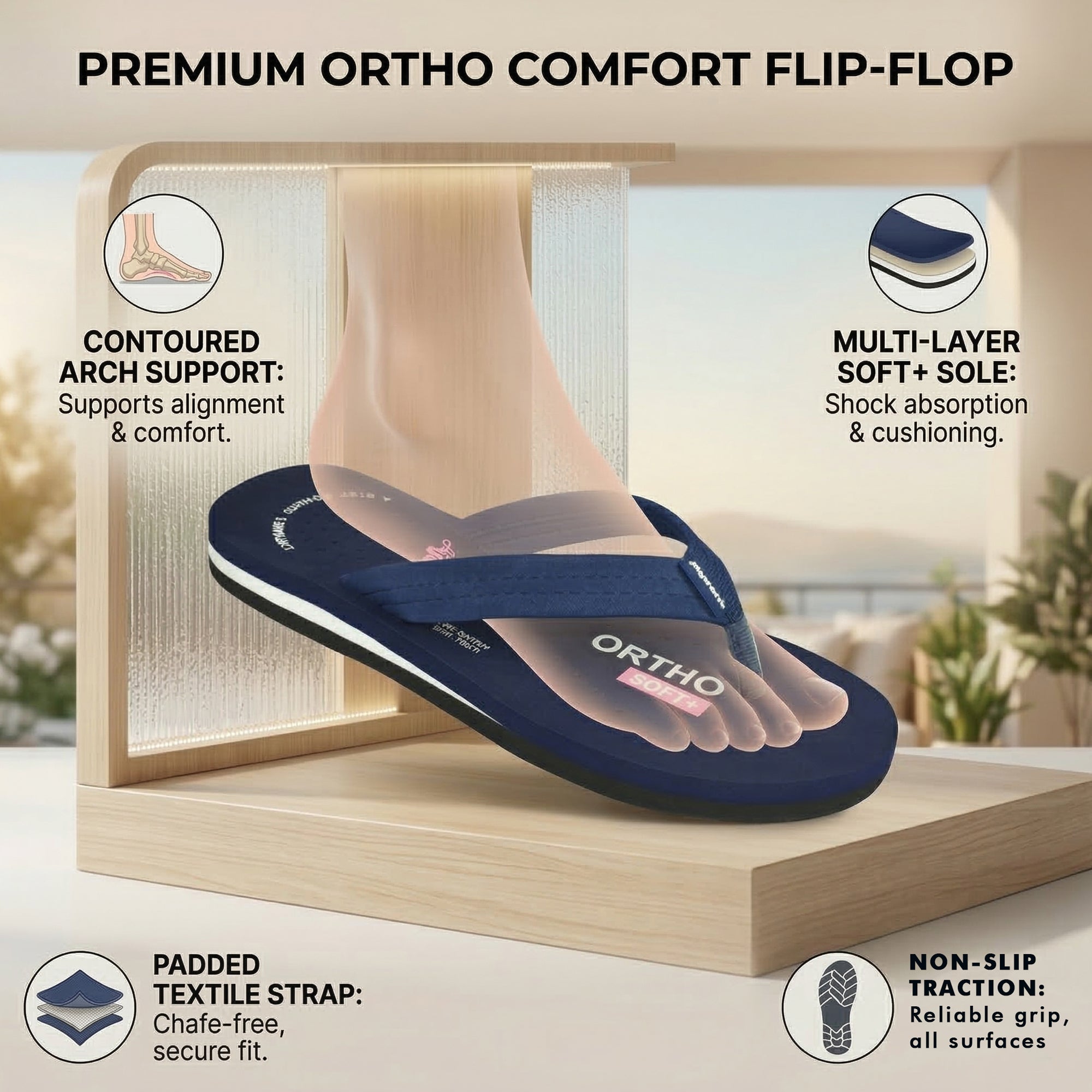 Ajanta Ortho Plus Women’s Doctor Slippers