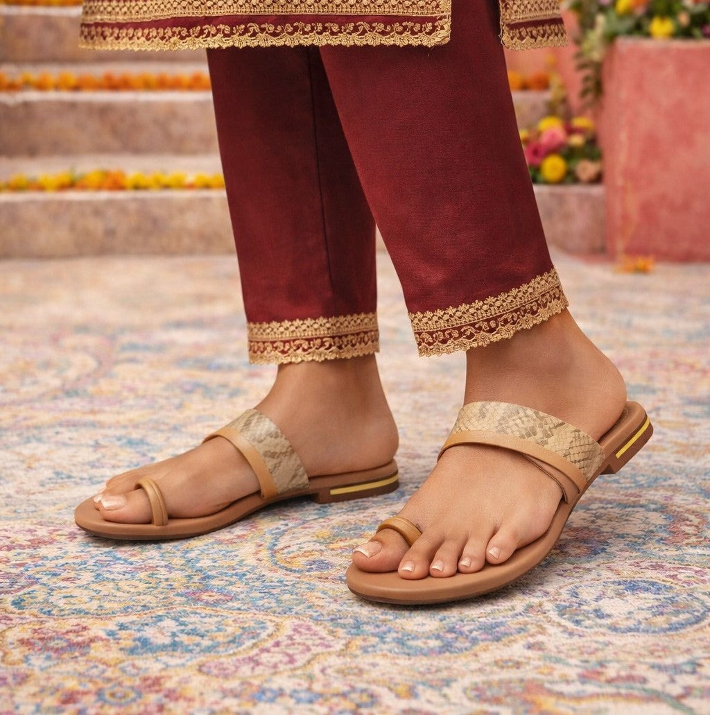 Ajanta Women’s Stylish Ethnic Flat Sandals