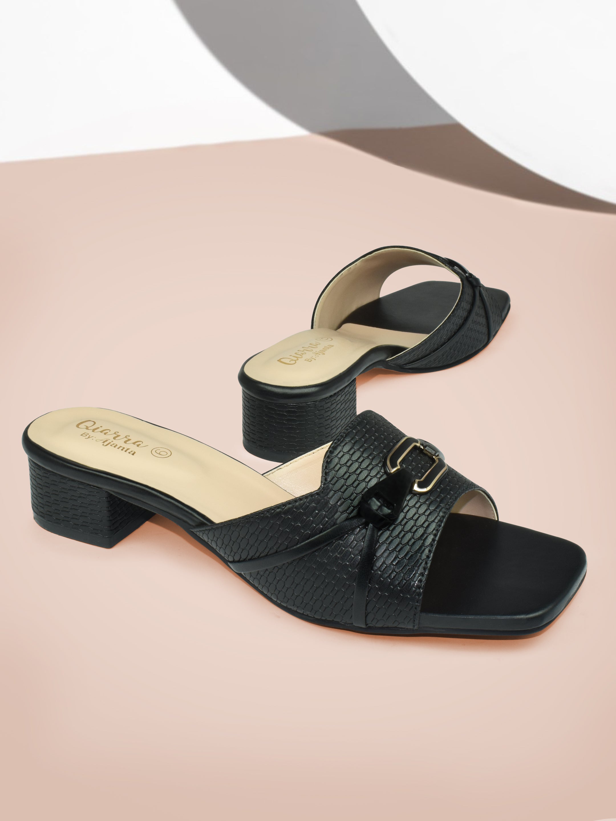 Ajanta Slip On Sandal for women / Perfect for Casual, Office & Occasion Wear / Comfortable Slip-On Heel Sandals EL3012