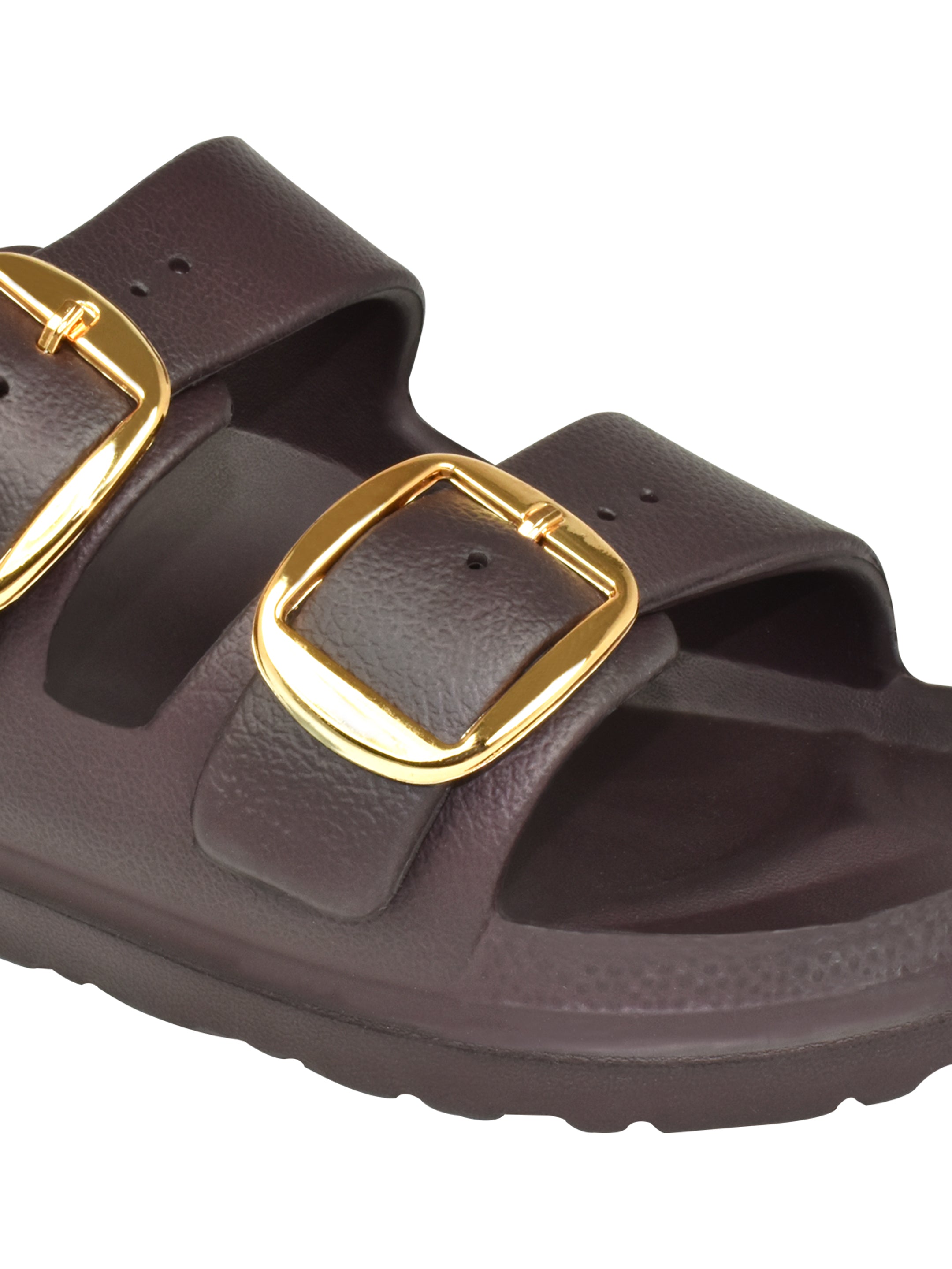 AJANTA Waterproof Women's Classic Cushion Sliders with Adjustable Buckle Strap