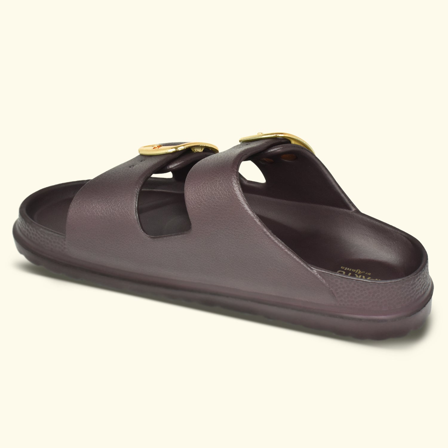 AJANTA Women's Brown Slip-On Sandals | All-EVA Construction | Lightweight & Comfortable Casual Footwear EL3023