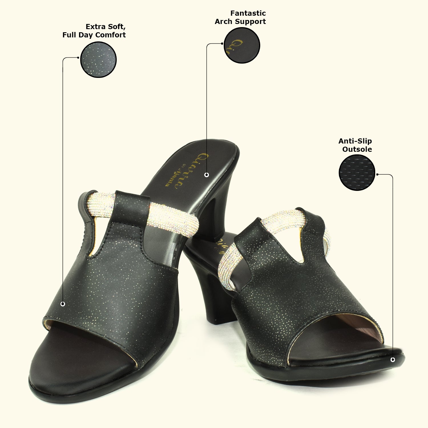 Slip-on Block Heel Sandal