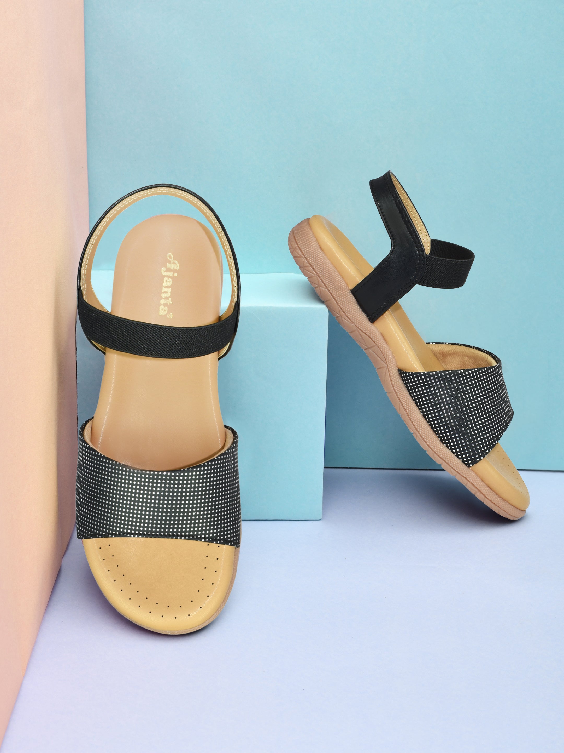 Ajanta Women Flat Sandal / Anti-Slip Flat Sandals / Chic, Comfortable, and Safe for Daily Use EL4005