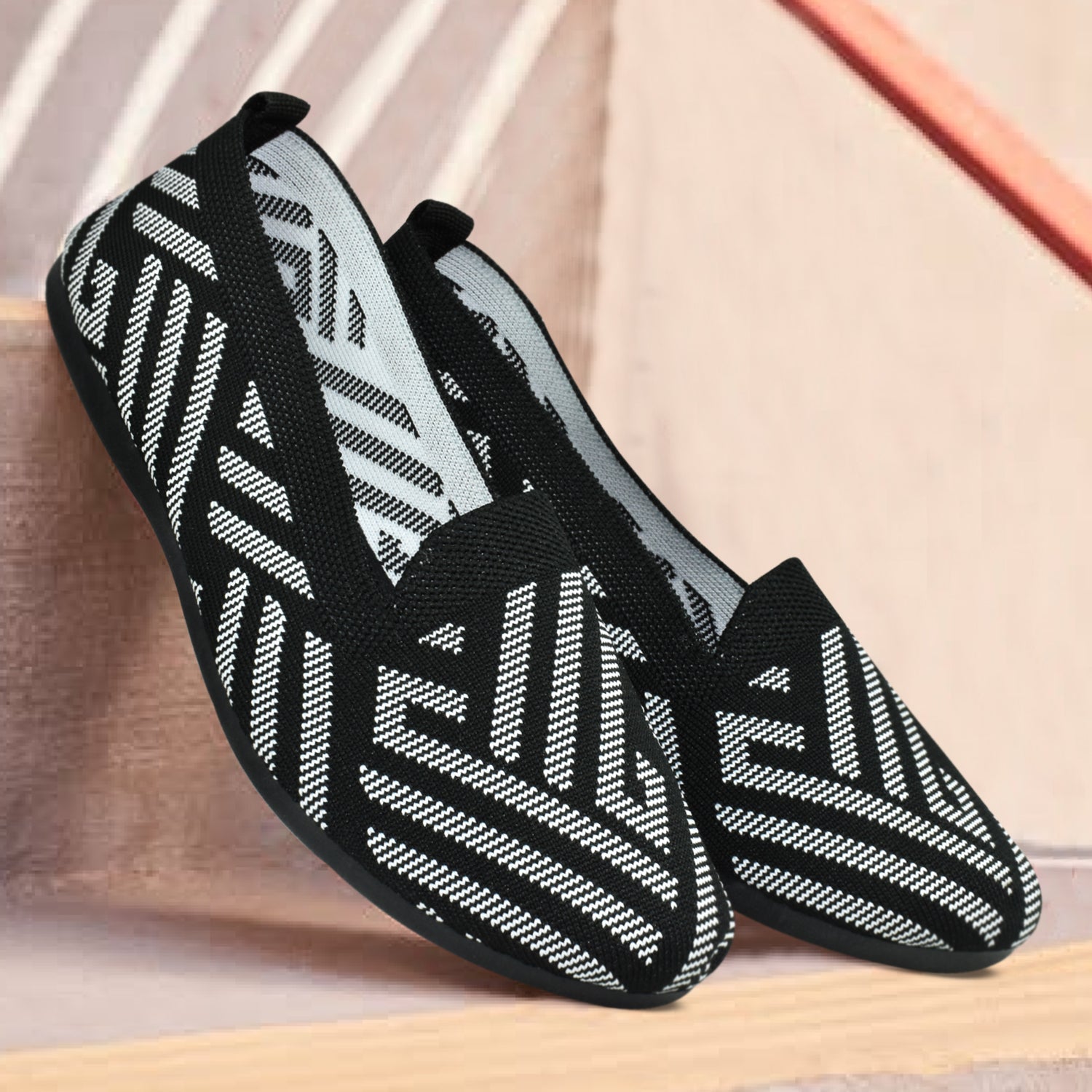 Ajanta Women's Black Bellies with Cushioned Comfort | Breathable Flynet Upper | Durable PVC Sole | Elegant Daily Wear Bellies EL5033