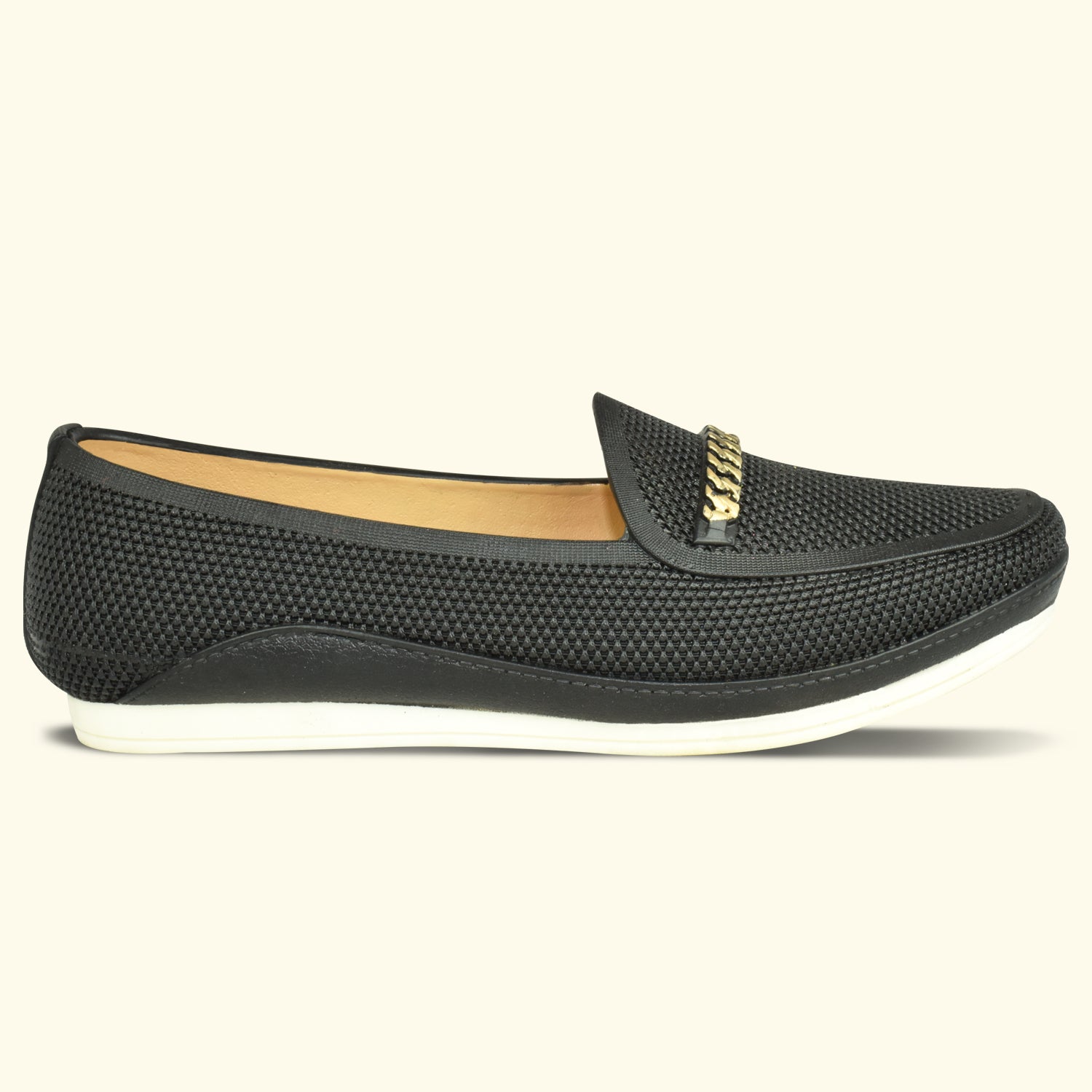 Ajanta Women's Black Bellies with Cushioned Comfort | PVC Upper & Sole | Elegant Daily & Office Wear Bellies EL5035