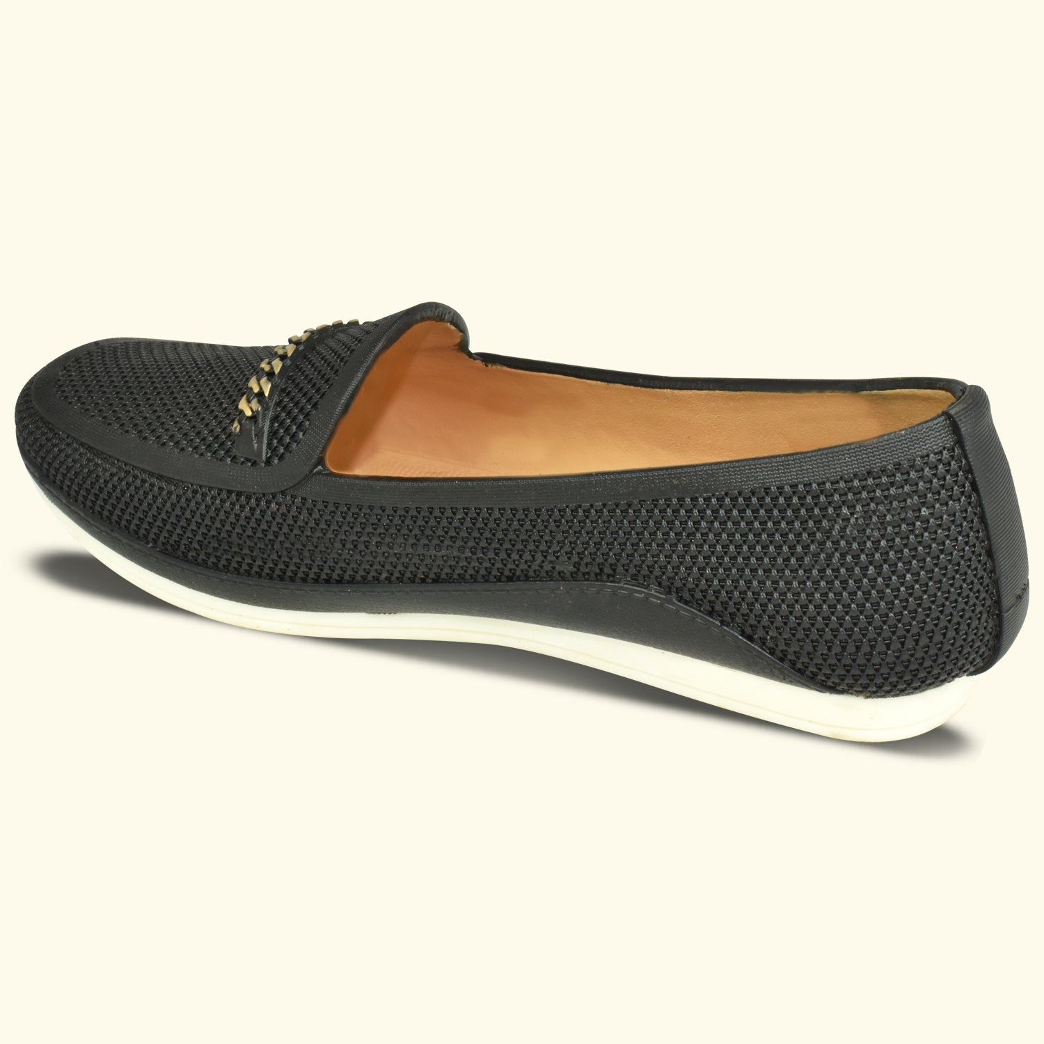 Ajanta Women's Black Bellies with Cushioned Comfort | PVC Upper & Sole | Elegant Daily & Office Wear Bellies EL5035