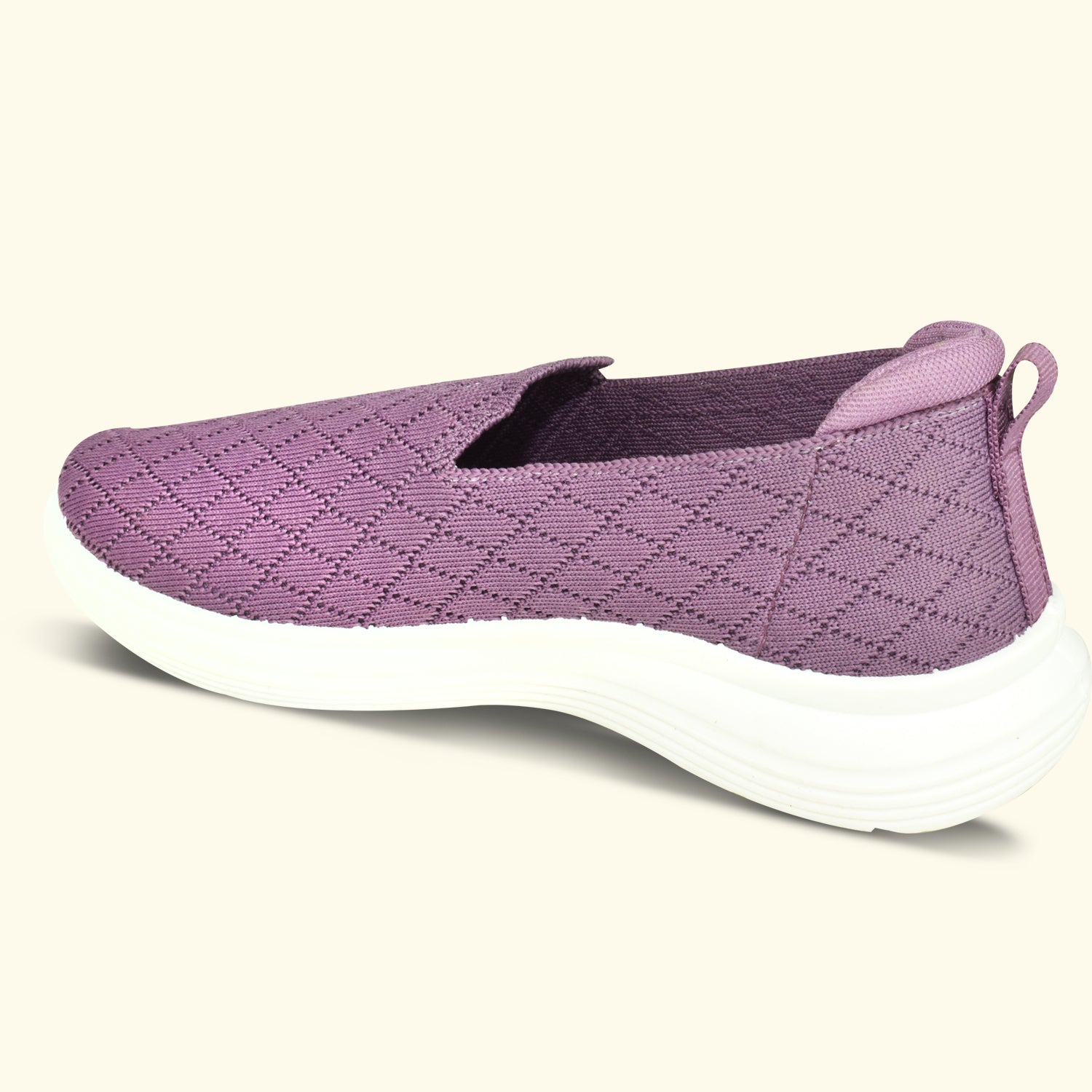 Ajanta Women's Purple Slip-On Casual Shoes | Breathable Flyknit Upper | Flexible PVC Sole | Lightweight shoes EL5037