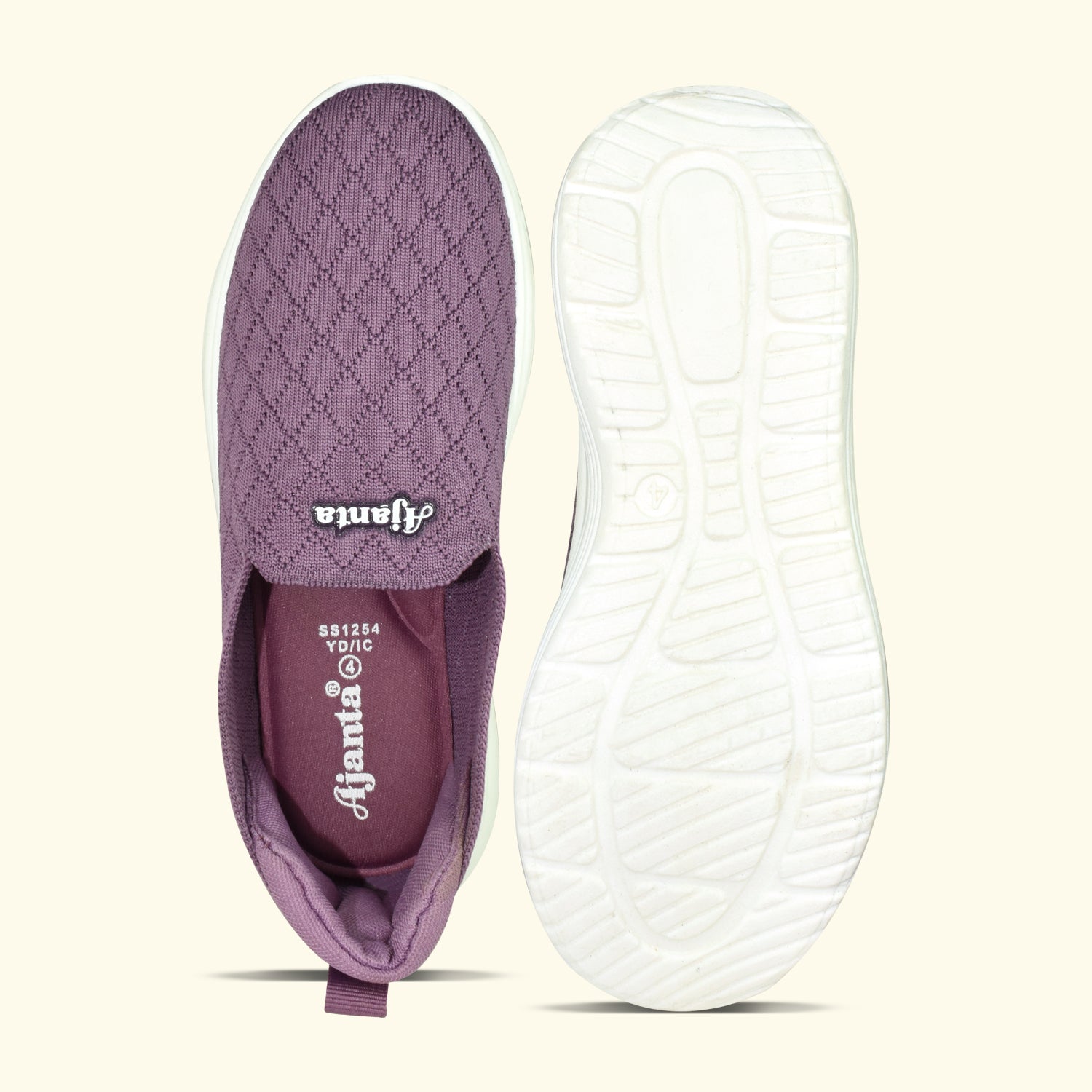 Ajanta Women's Purple Slip-On Casual Shoes | Breathable Flyknit Upper | Flexible PVC Sole | Lightweight shoes EL5037