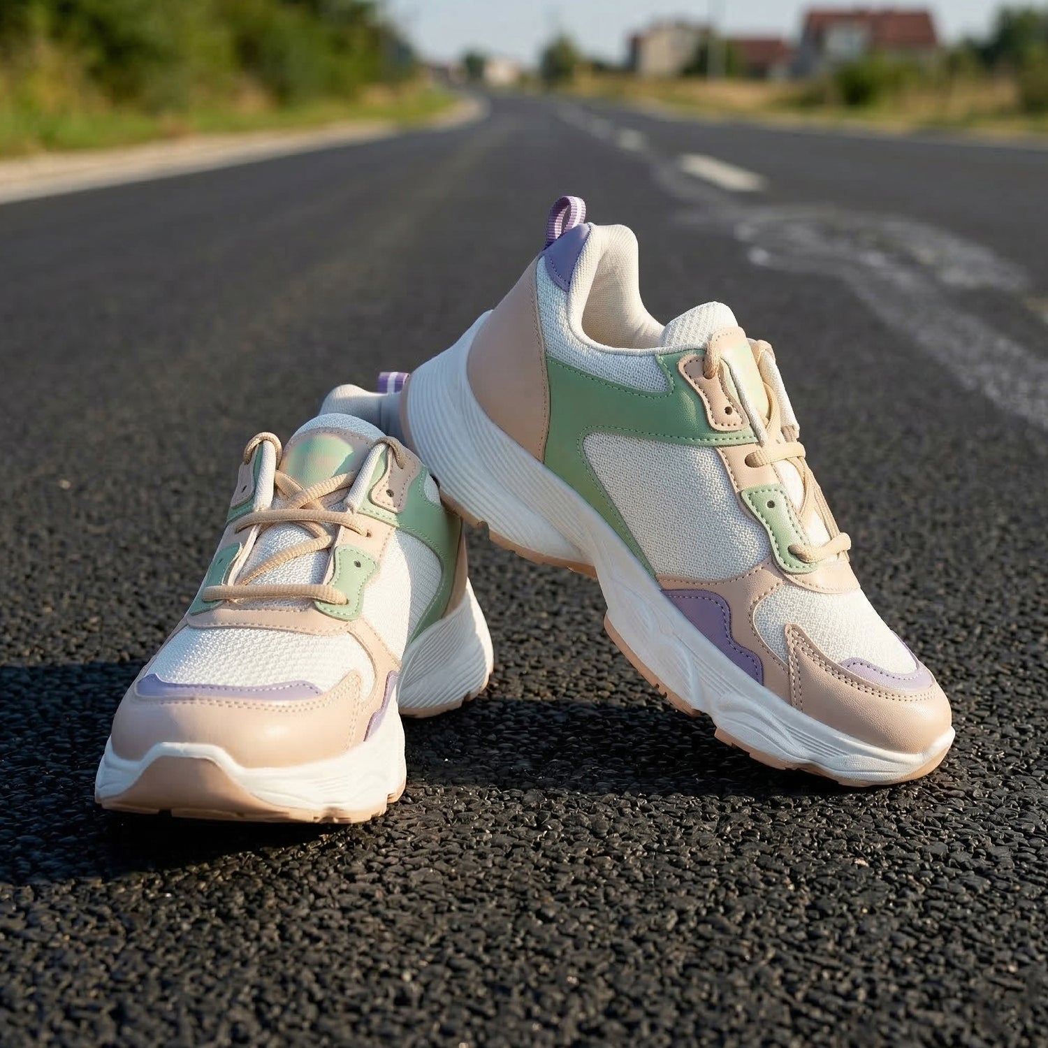 Ajanta Women’s Pink Lightning Chunky Sneakers