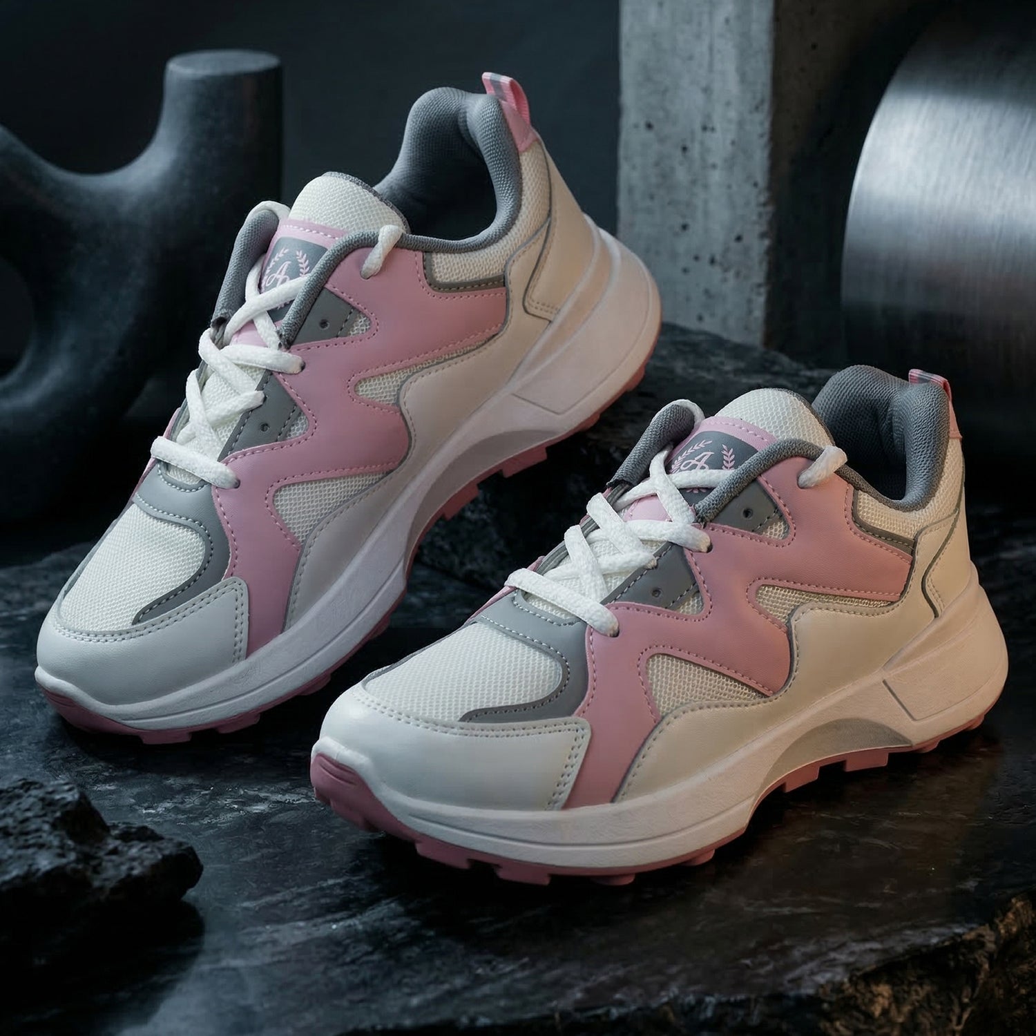 Ajanta Women’s Pink Lightning Chunky Sneakers