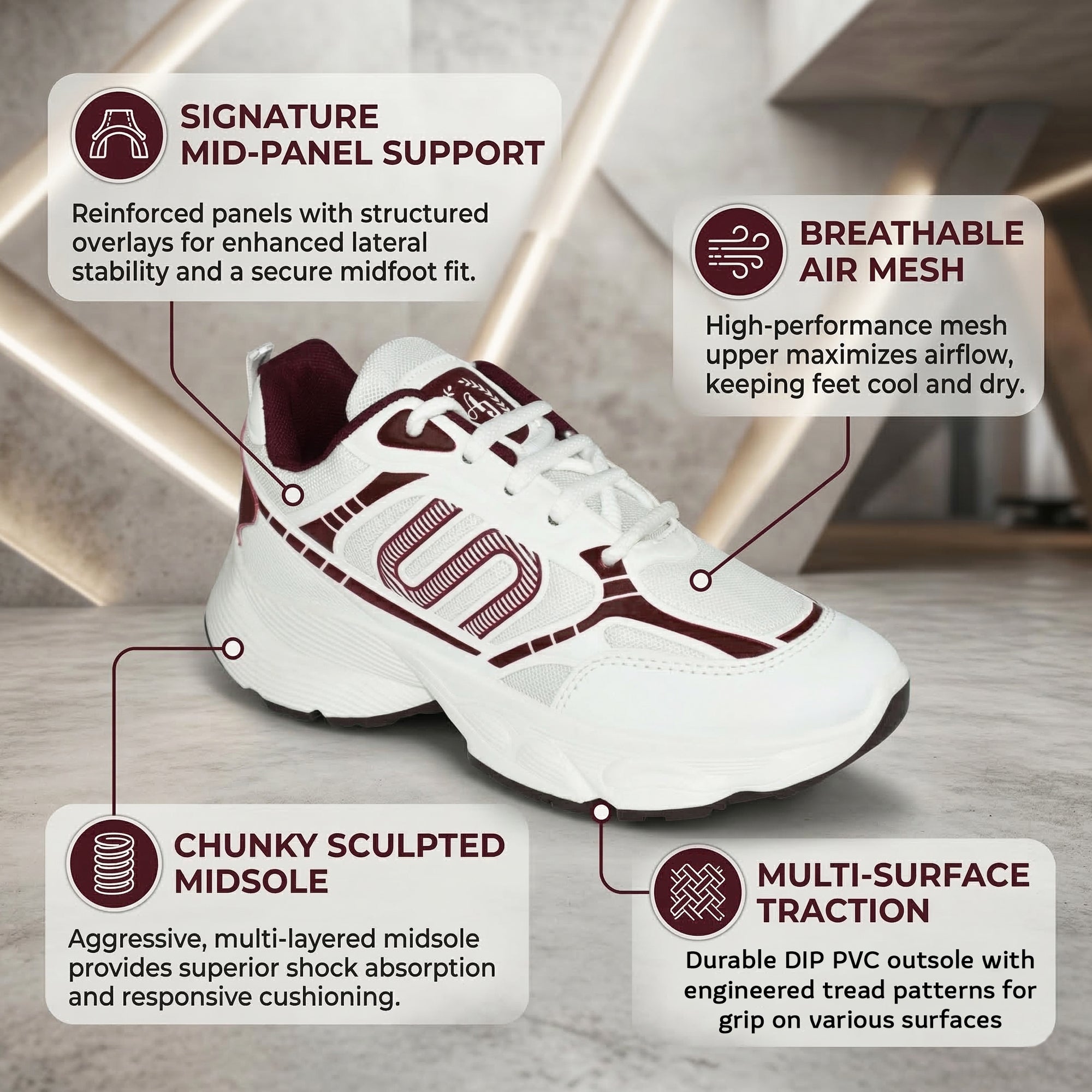 Ajanta Ladies Chunky Sneakers