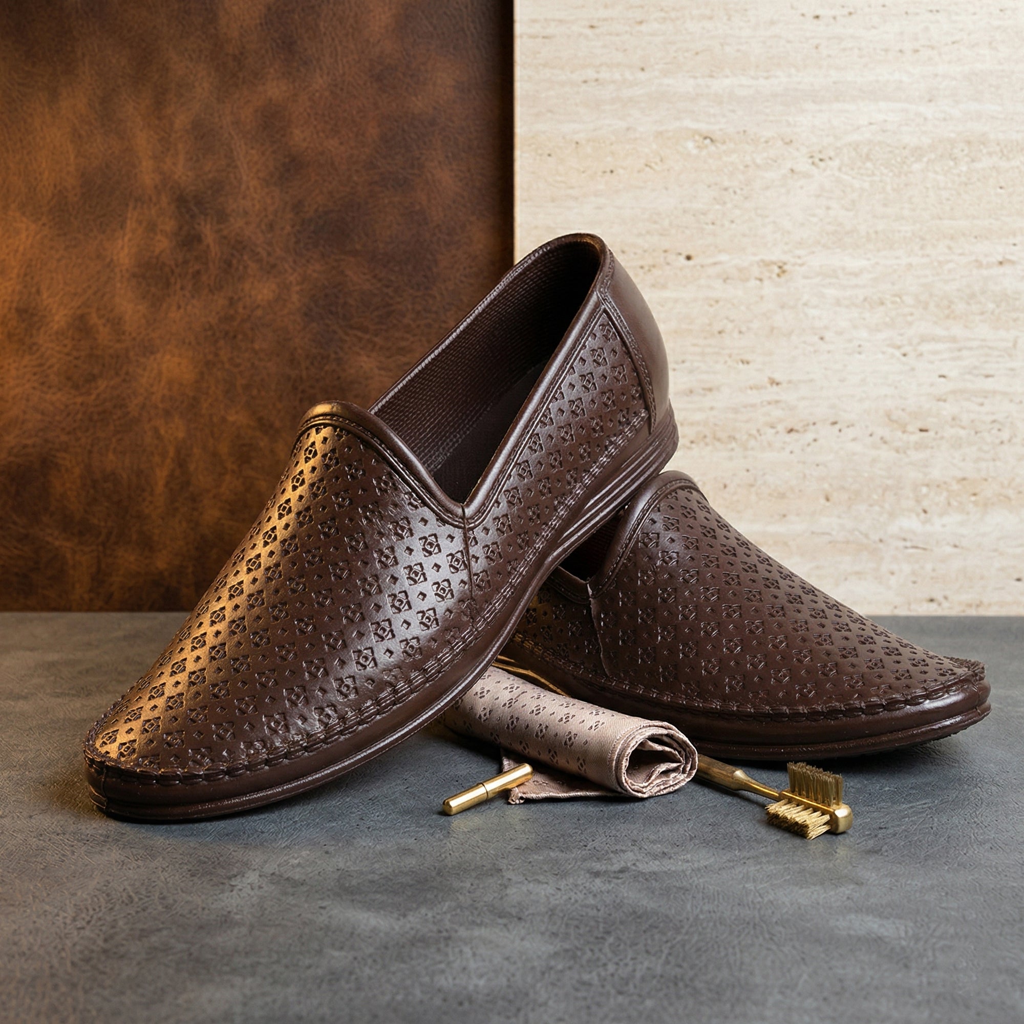 Ajanta Men’s PVC Slip-On Loafers Shoes