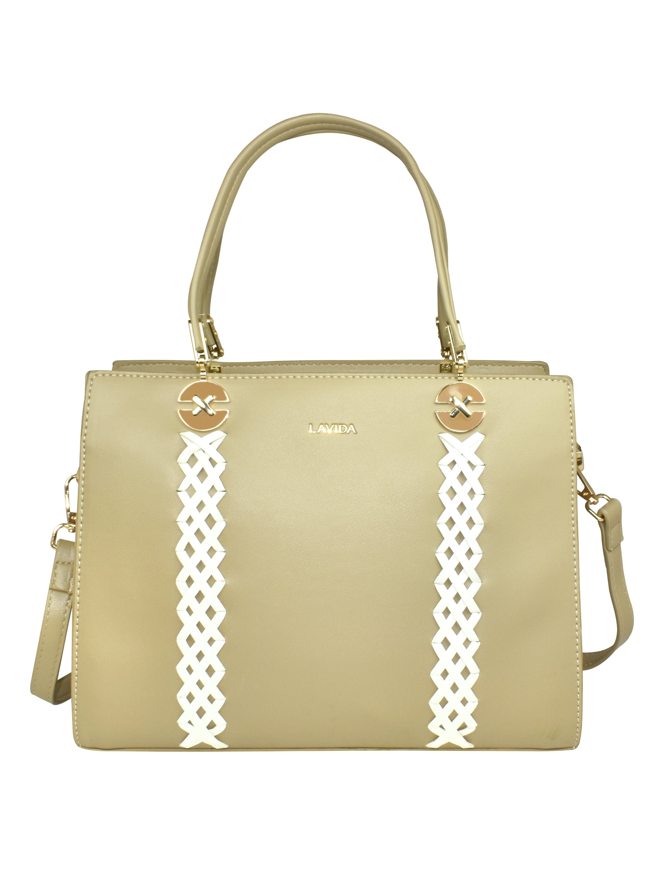 Ajanta Premium Satchel Handbags for Travel and Work (BEIGE)