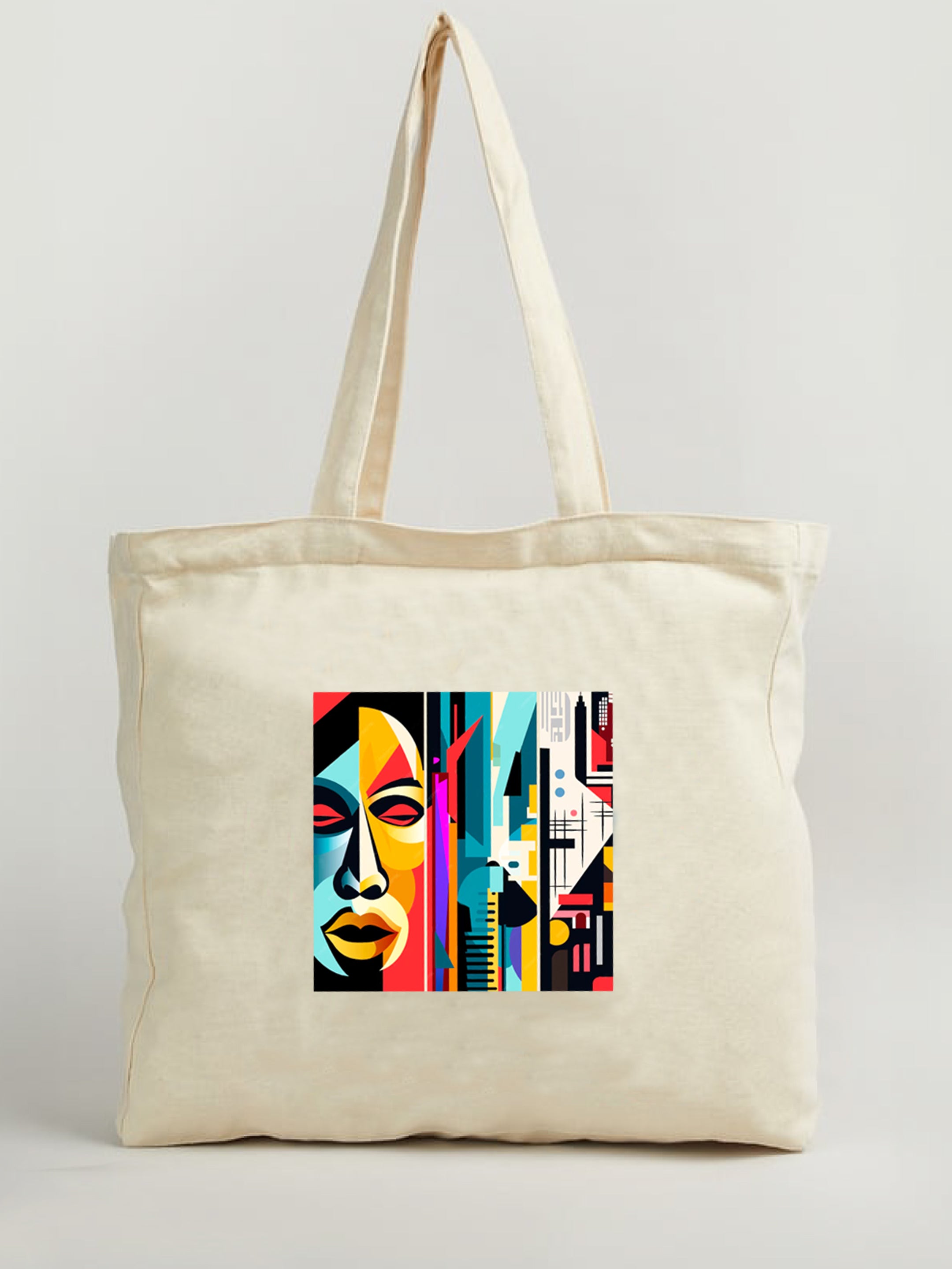 Ajanta Canvas Tote Bag for Women – Printed Zip Tote for Travel, Shopping & College