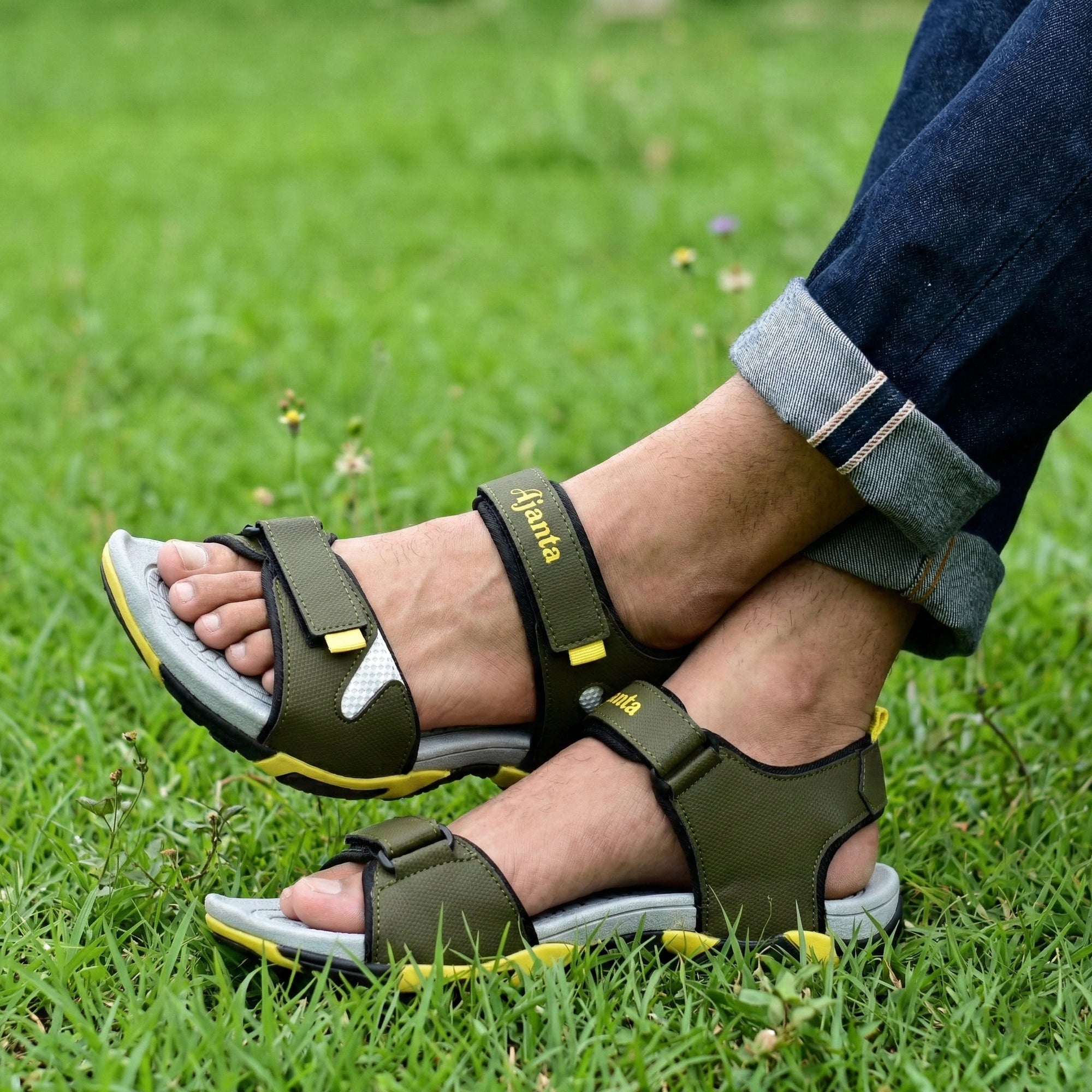 Ajanta Men’s Sports Sandals with Velcro Closure