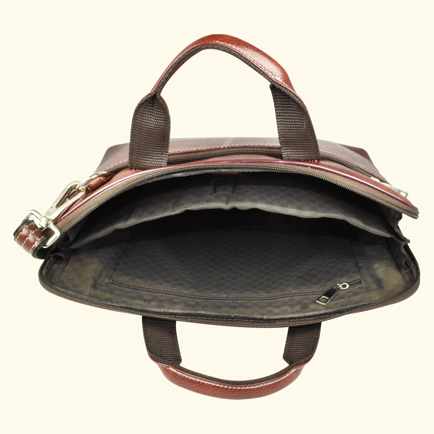 AJANTA 14.5-Inch Premium Leather Laptop Messenger Bag, Durable Office Briefcase with Adjustable Shoulder Strap for Men JB5001