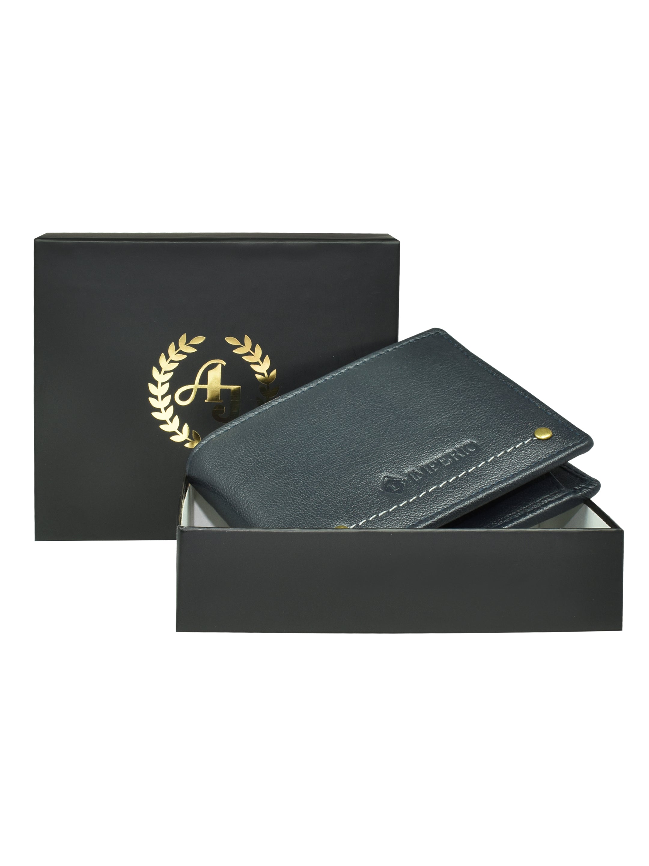 Ajanta Leather Wallet for Men Slim Bi-Fold with 3 Card Slots