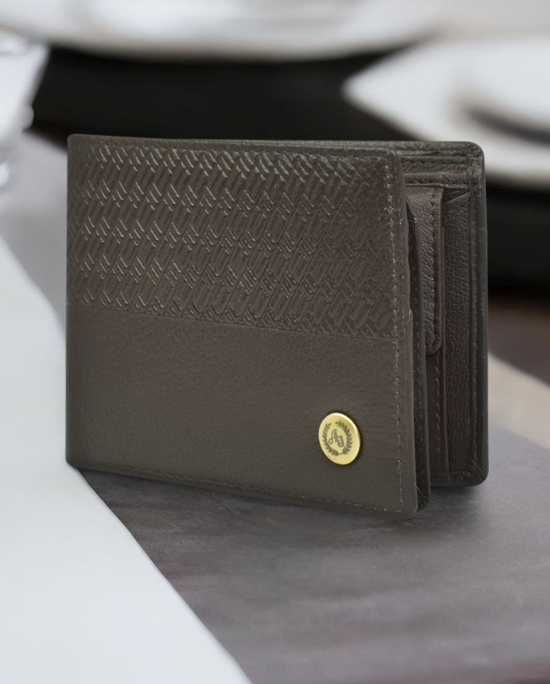 Ajanta Men’s Genuine Leather Wallet Slim, Stylish Bi-Fold with 7 Card Slots