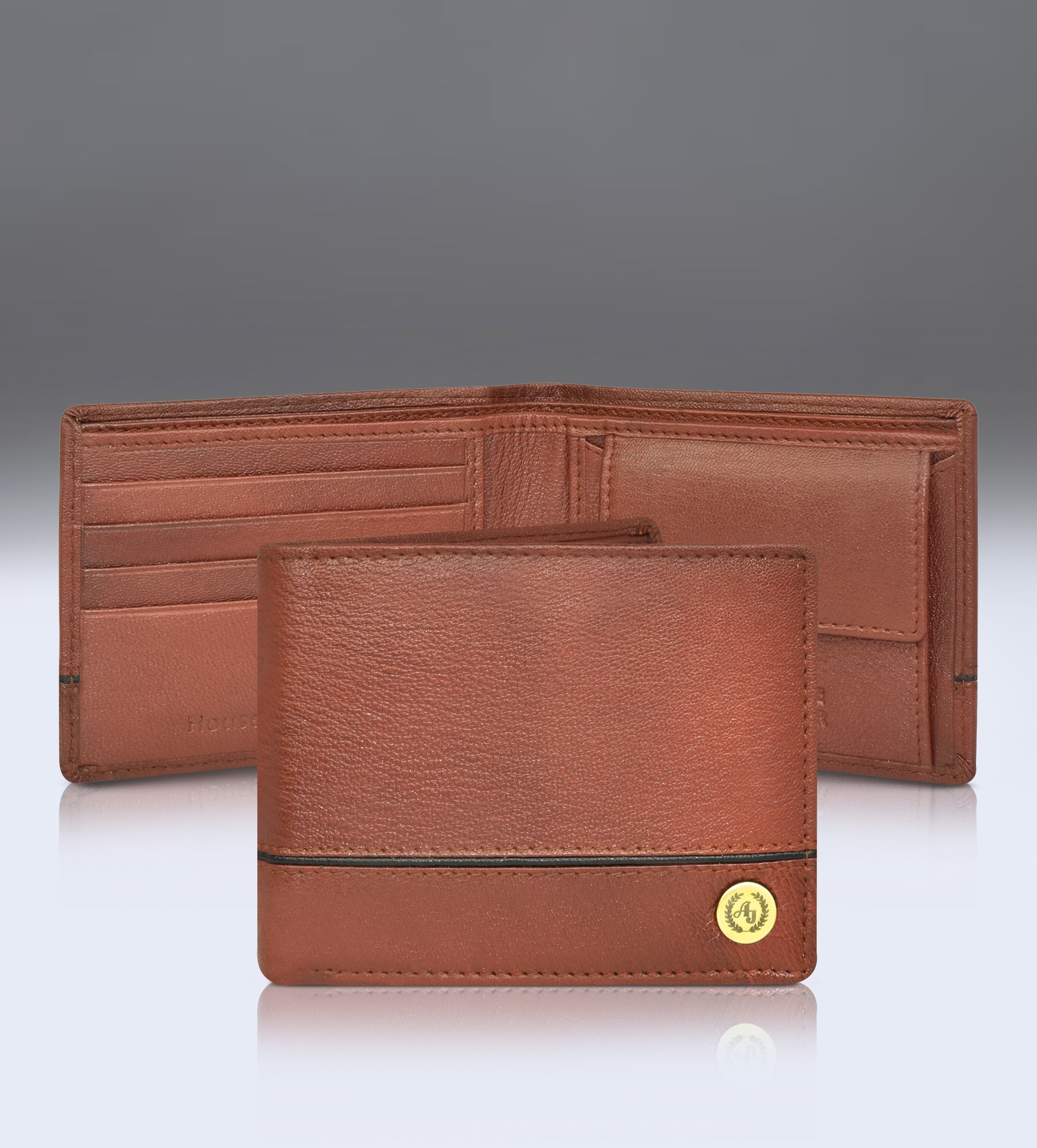 Ajanta Leather Wallet for Men Minimalist & Functional 4 Card Slot Organizer