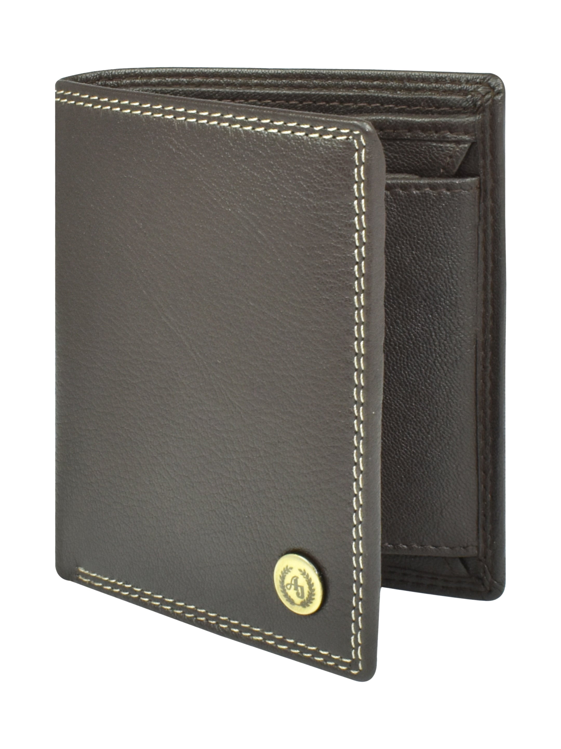 Ajanta Brown Leather Wallet for Men 3 Card Slot