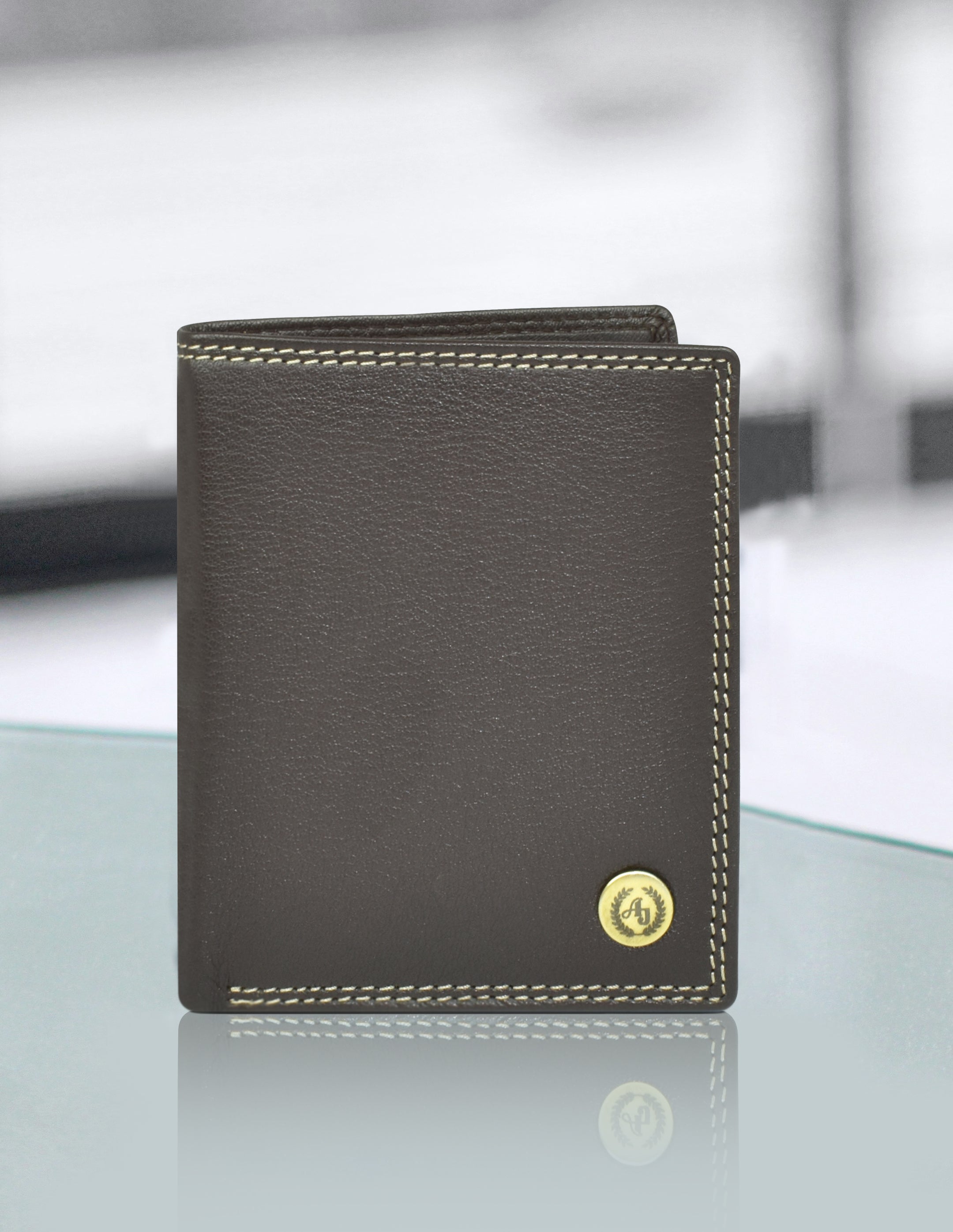 Ajanta Brown Leather Wallet for Men 3 Card Slot