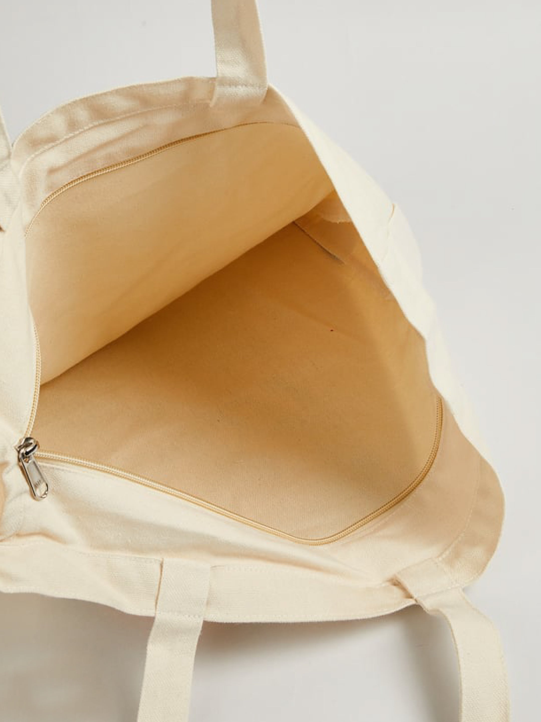 Ajanta Canvas Tote Bag with Zip for Women