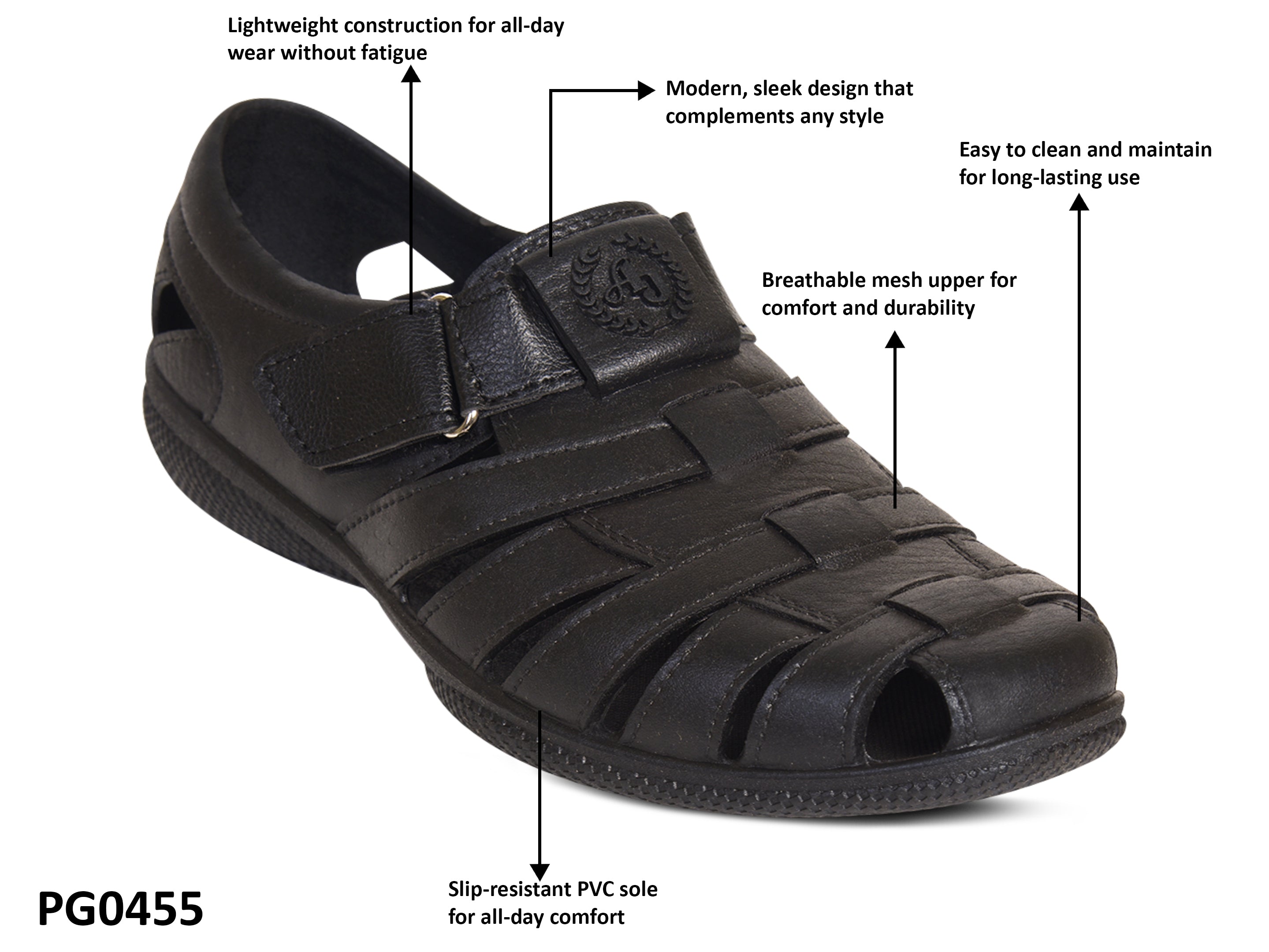 AJANTA Men Sandal / Sandals with Anti-Skid Sole / Anti-Skid, Lightweight & Ideal for Daily Walks and Travel PG0455