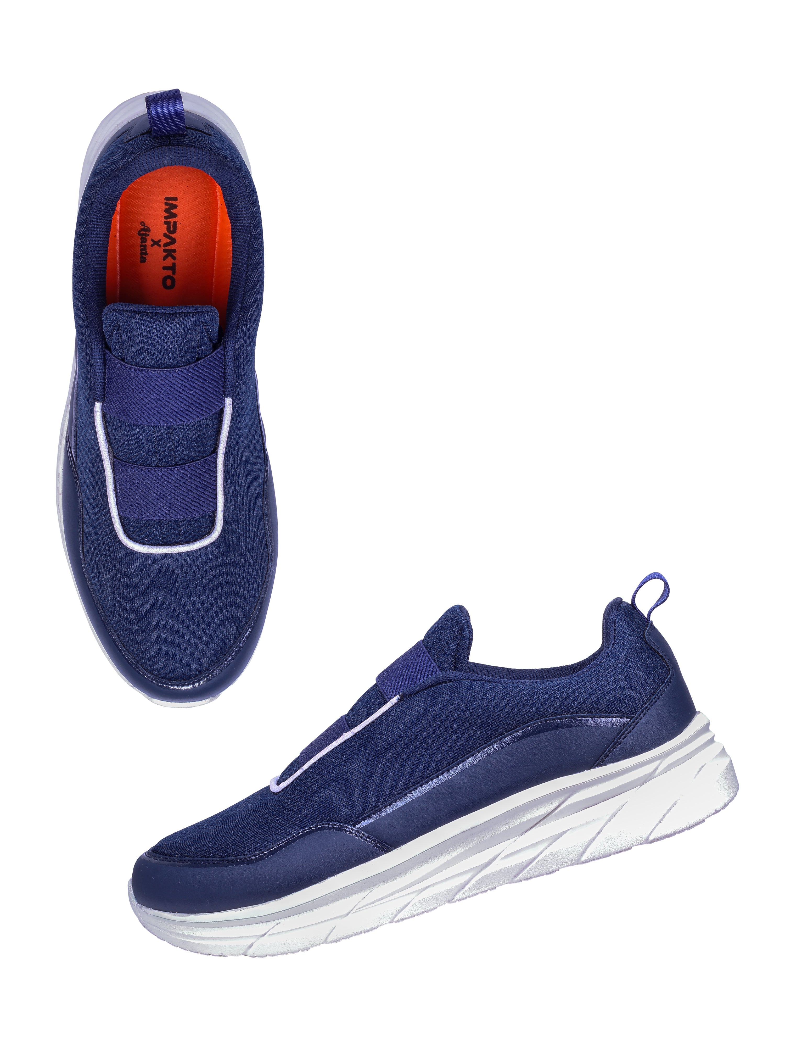 Impakto ZeroDrag Men's Navy Blue Walking Shoes - AS3308