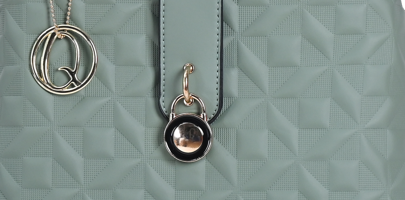 QIARRA Women's light green Handbag For Office And College | Daily & Travel Use | Satchel Bag for Work | Lightweight Vanity Handbag for Women| Gift For Women VB8053