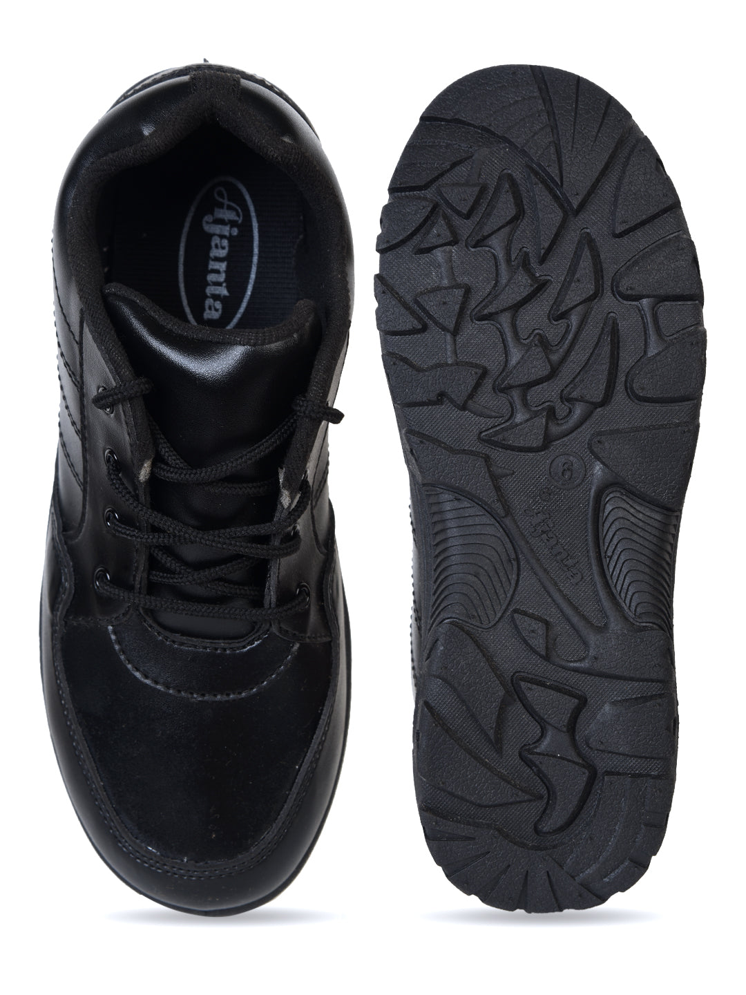 AJANTA Kids Black Derby School Shoe AB0028