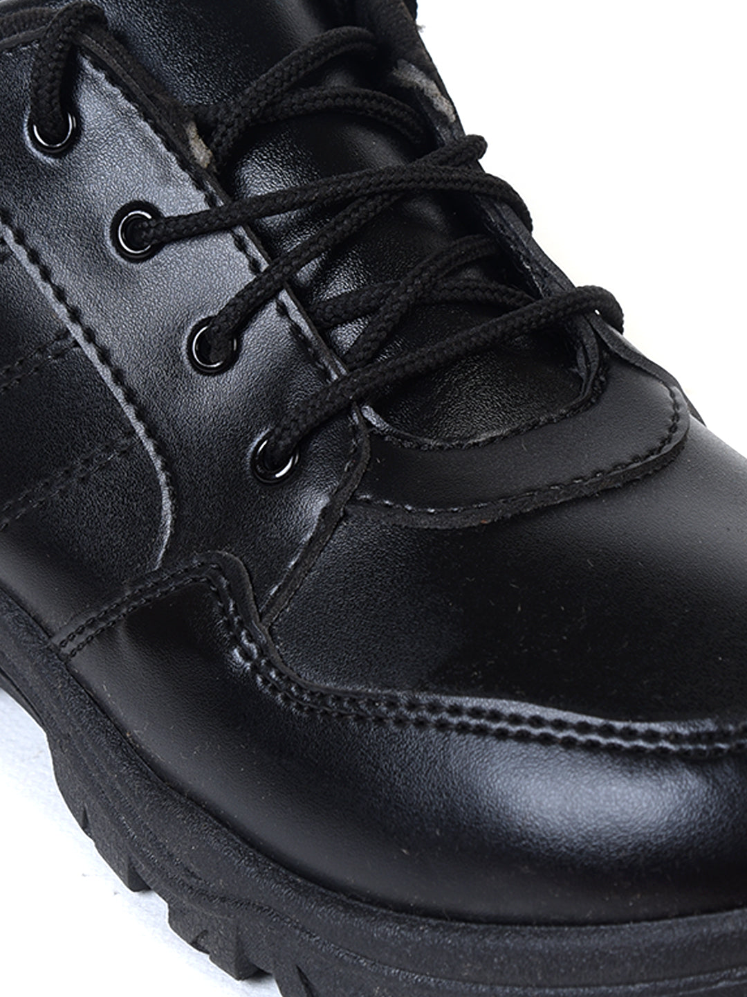 AJANTA Kids Black Derby School Shoe AB0028