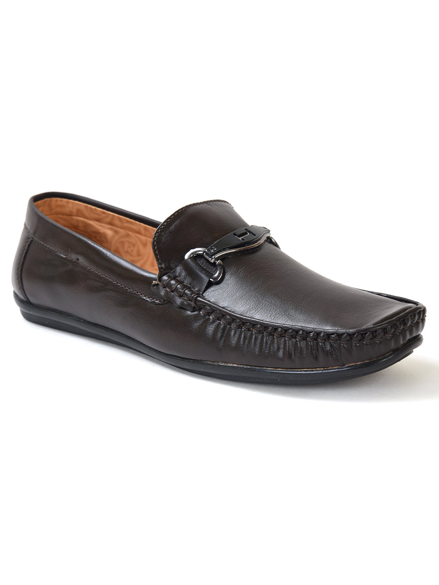 Ajanta Men’s Brown Slip-On Loafers