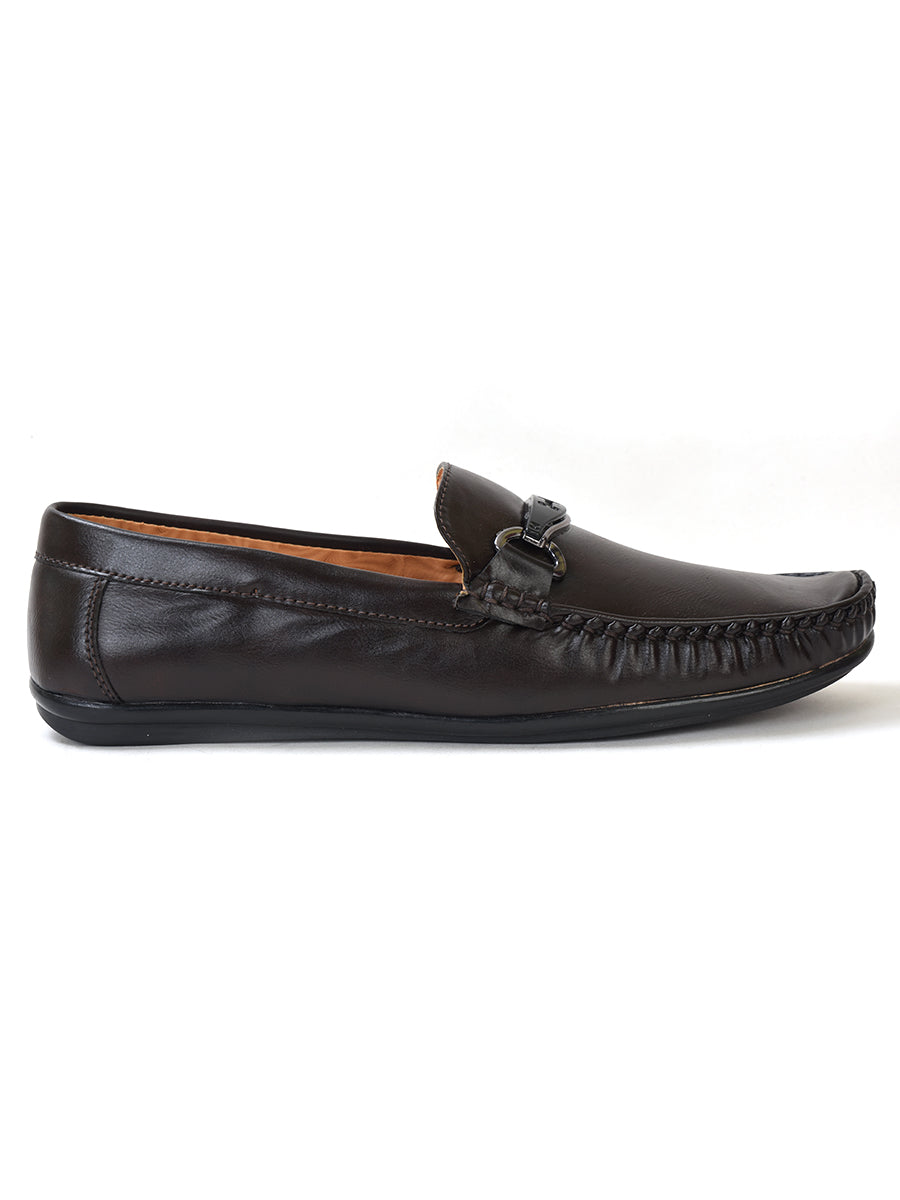 Ajanta Men’s Brown Slip-On Loafers