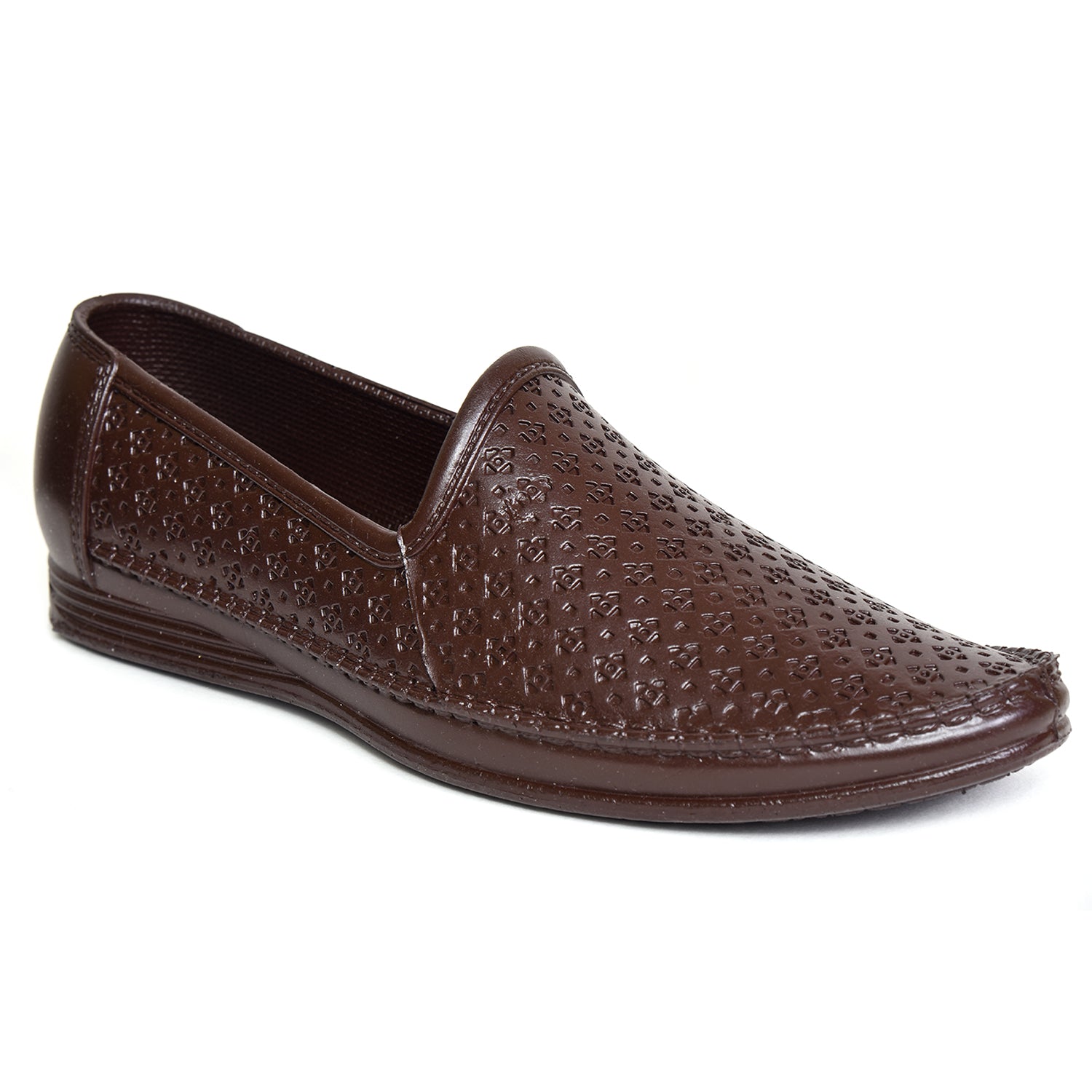 Ajanta Men's Brown Slip-On Shoes  |  PVC Build with Cushioned Footbed | Slip On Shoes FK4012