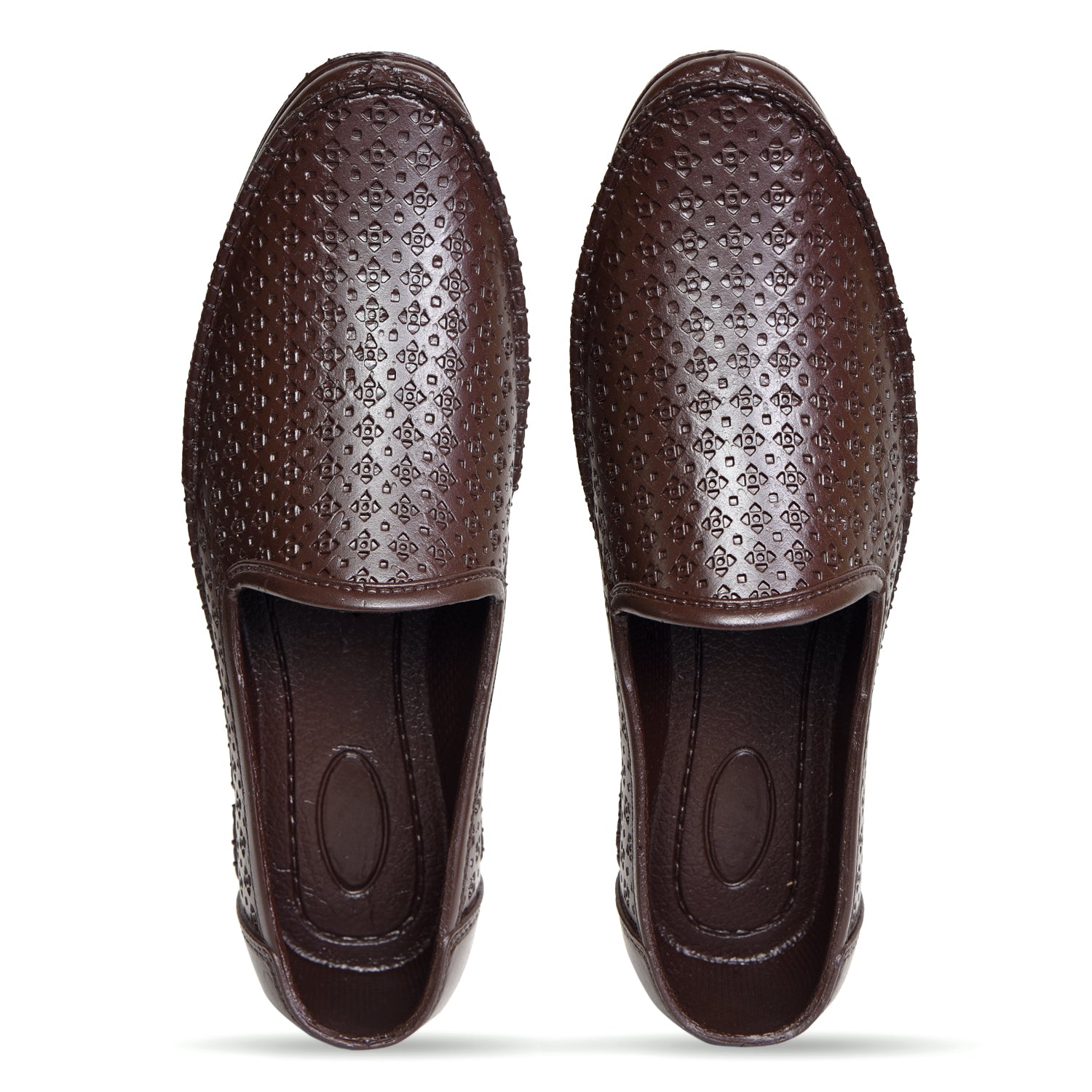 Ajanta Men's Brown Slip-On Shoes  |  PVC Build with Cushioned Footbed | Slip On Shoes FK4012