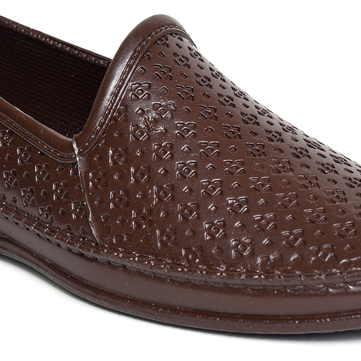 Ajanta Men's Brown Slip-On Shoes  |  PVC Build with Cushioned Footbed | Slip On Shoes FK4012