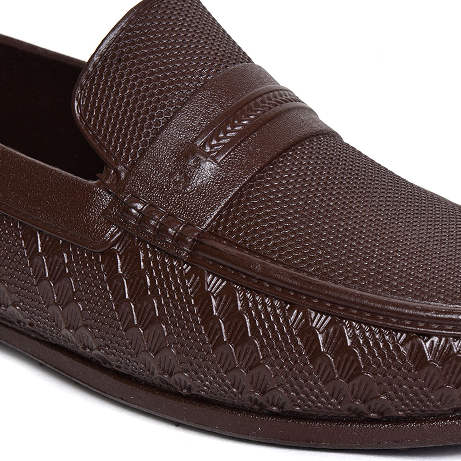 Ajanta Men’s Brown PVC Slip‑On Loafers | Formal shoes | loafers FK4010