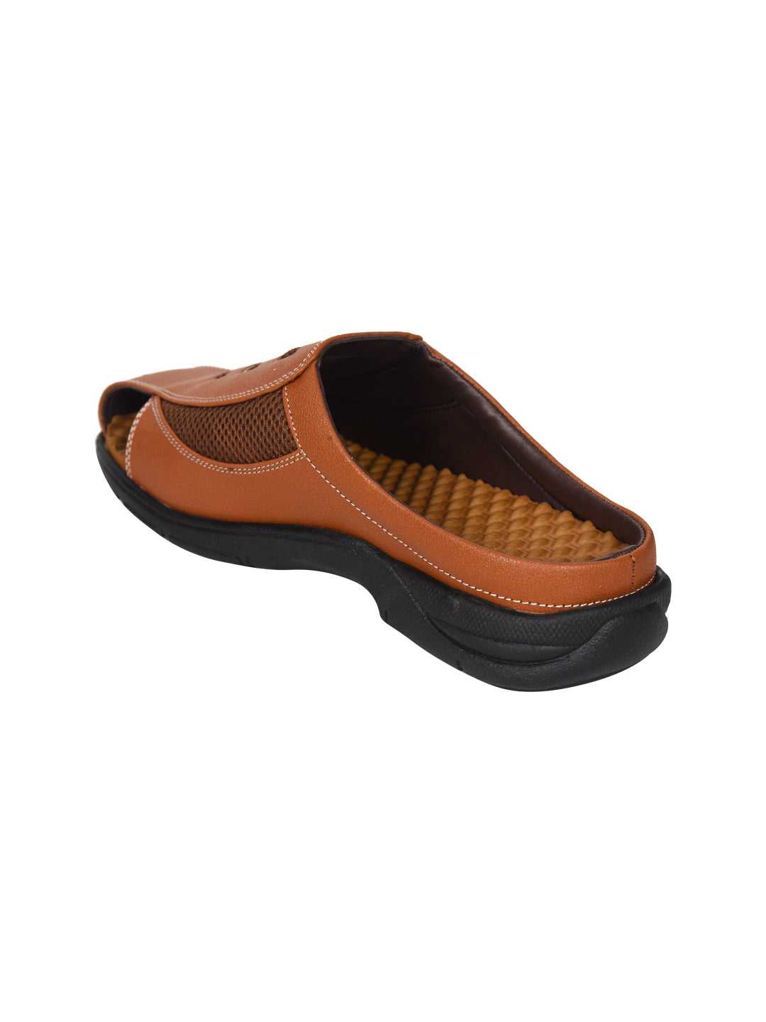 Ajanta Men’s Brown Slip-On Sandals for Daily Comfort