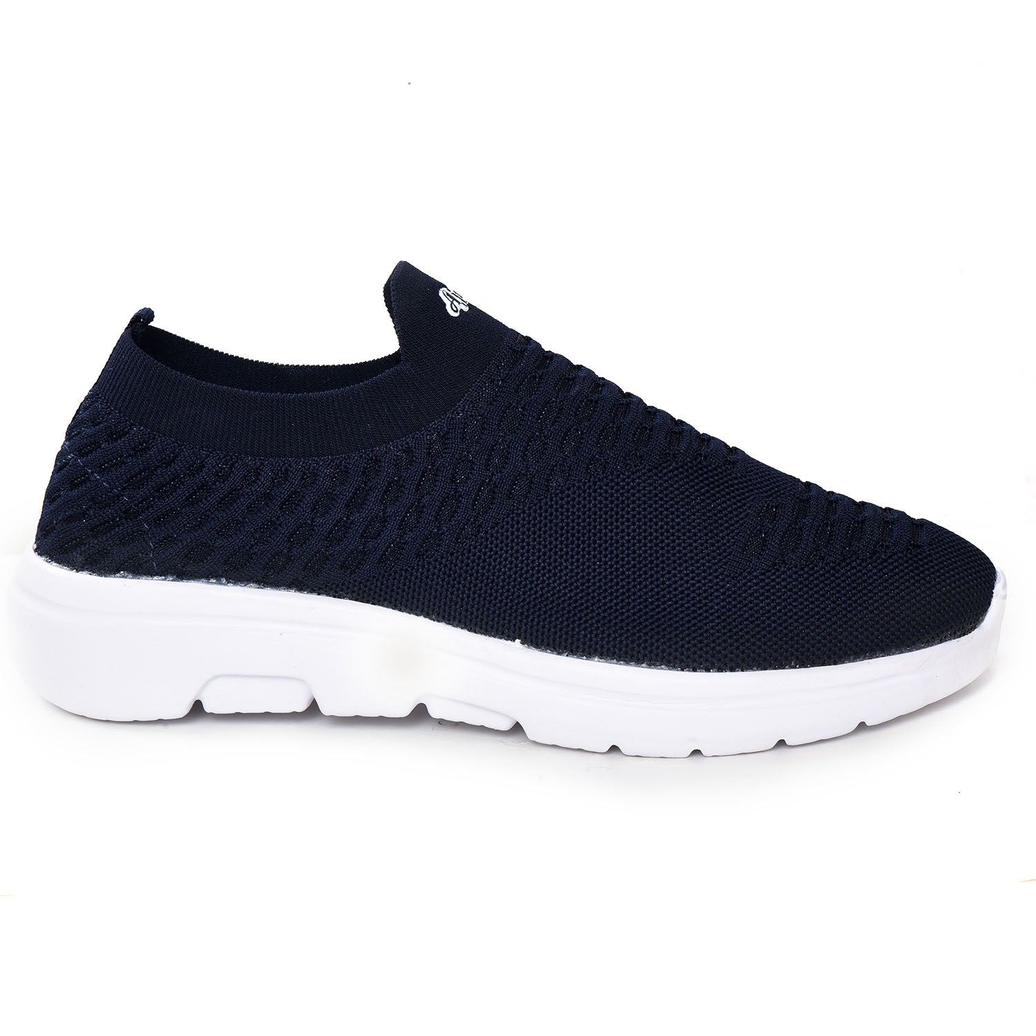 Ajanta Men's Navy Lightweight Flyknit Upper with EVA Sole Slip-On Sports Shoes FK4005