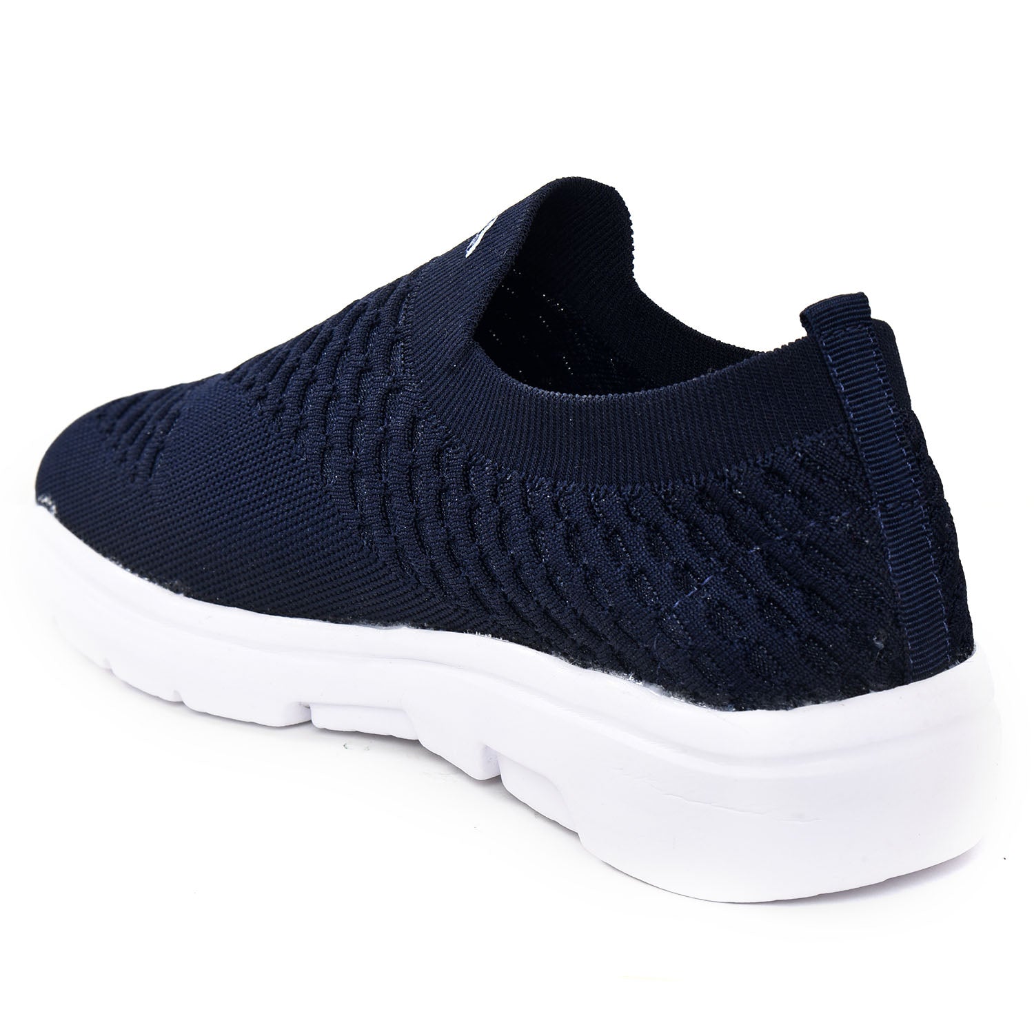 Ajanta Men's Navy Lightweight Flyknit Upper with EVA Sole Slip-On Sports Shoes FK4005