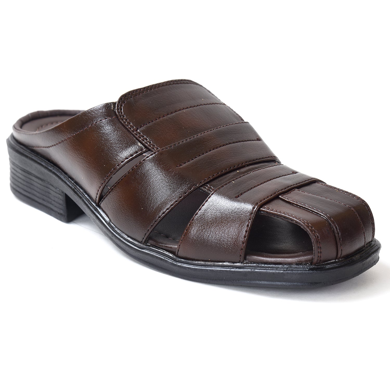 Ajanta Men's Brown Sandals | Durable Synthetic Upper | Sturdy PVC Sole | Comfortable Daily Wear Sandal CG1075