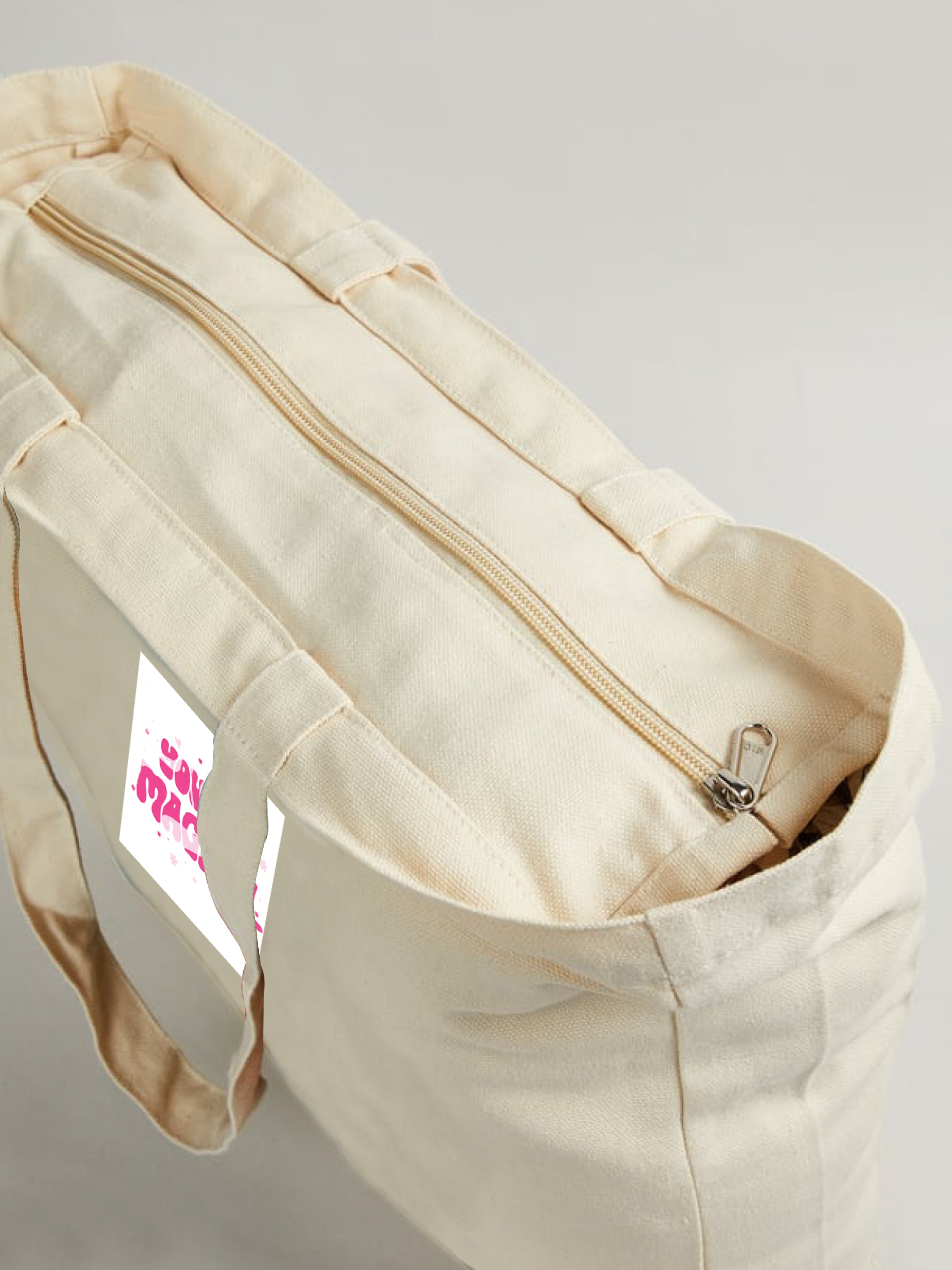 Ajanta Canvas Tote Bag for Women – Printed Zip Tote for Travel, Shopping & College