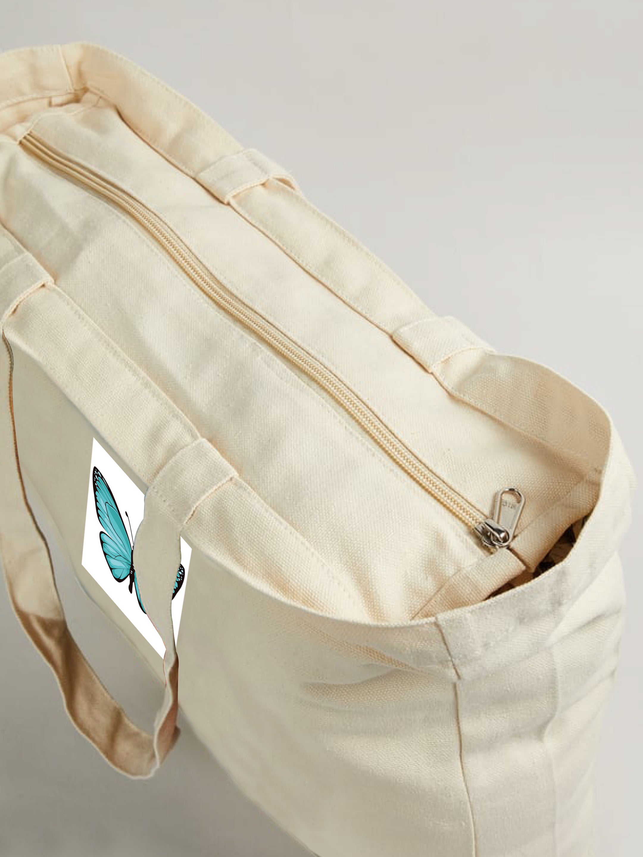 Ajanta Canvas Tote Bag for Women – Printed Zip Tote for Travel, Shopping & College