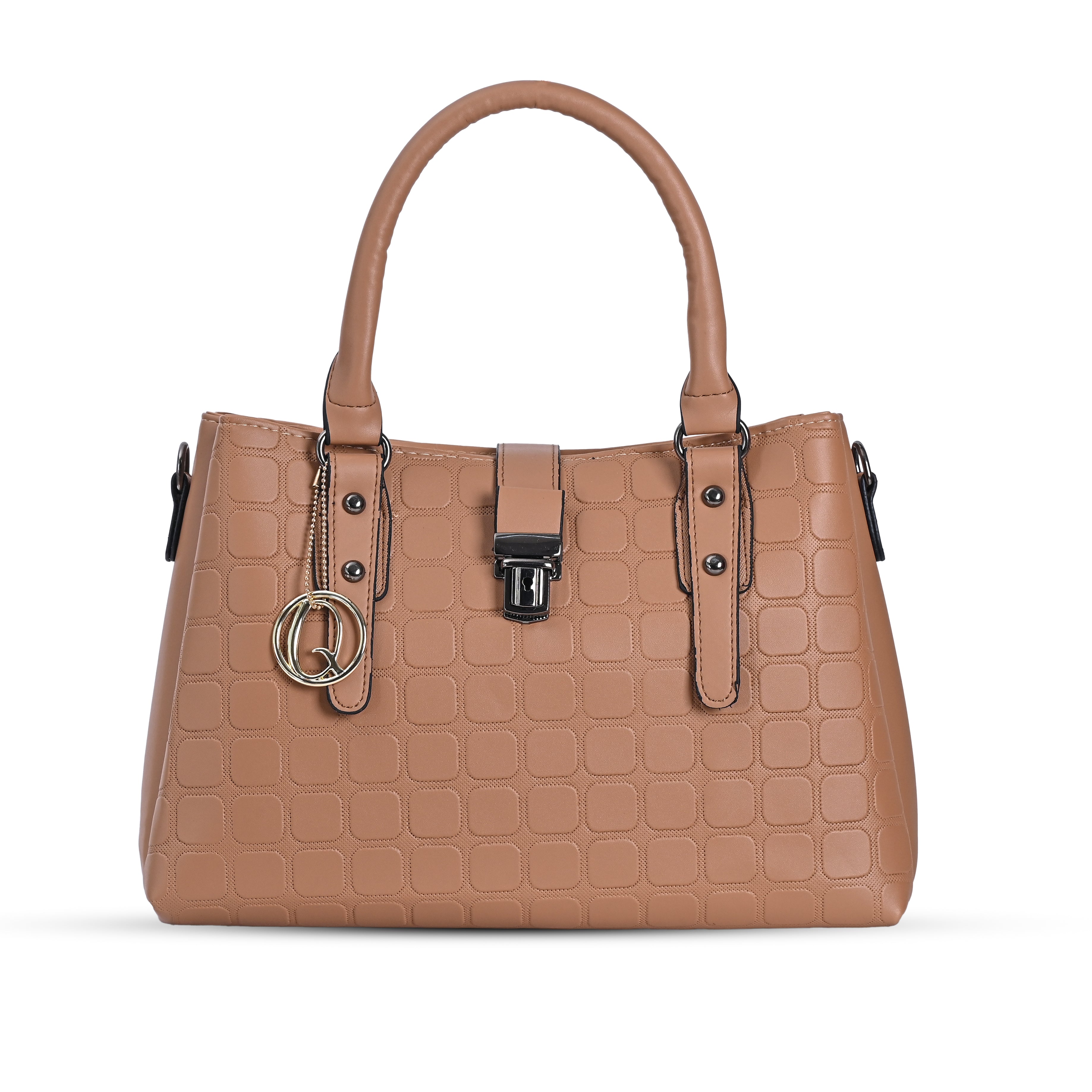 QIARRA Women's Beige Trendy Handbag Modern Everyday Handbag With Minimalist Design VB8034