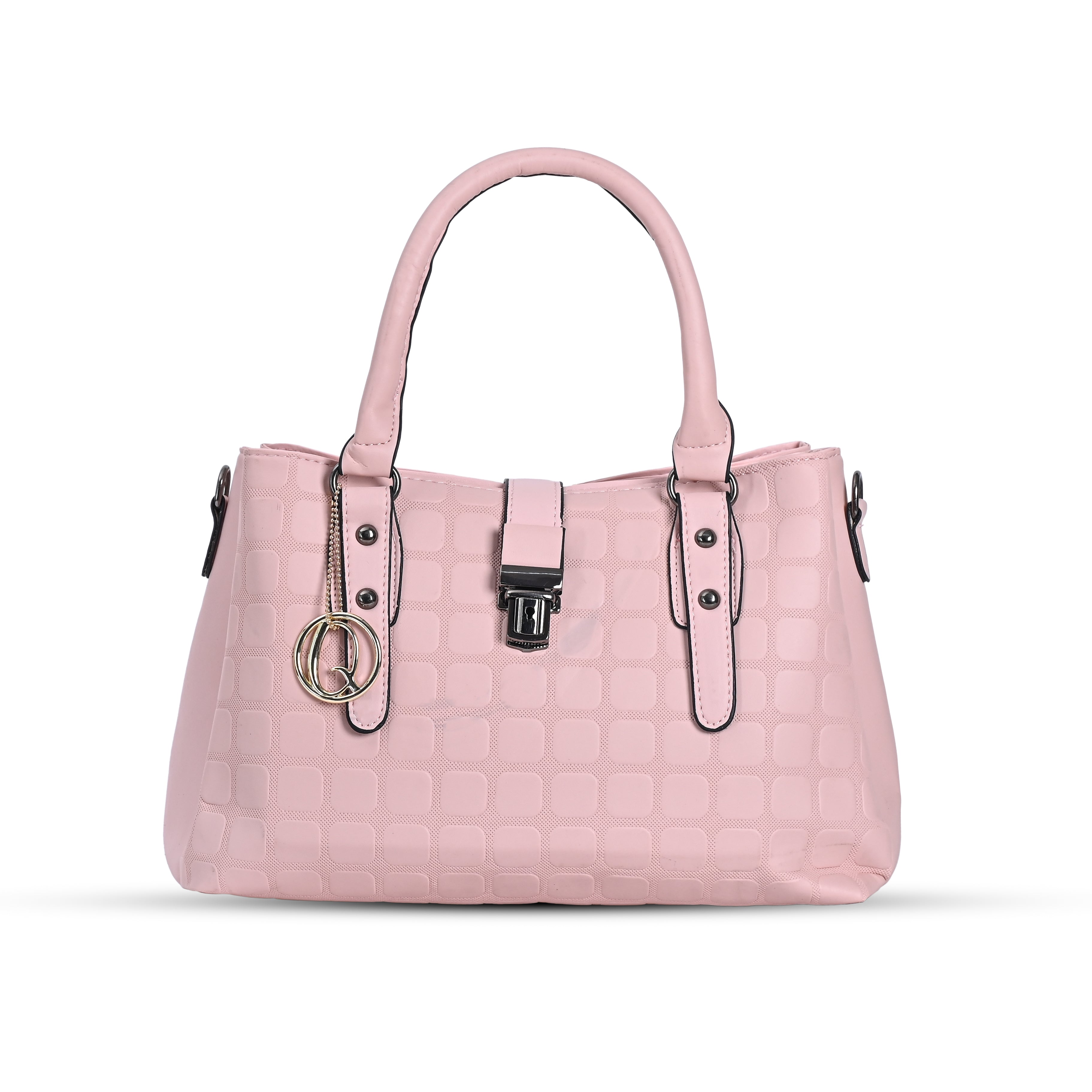 QIARRA Women's Baby Pink Trendy Handbag Modern Everyday Handbag With Minimalist Design VB8038