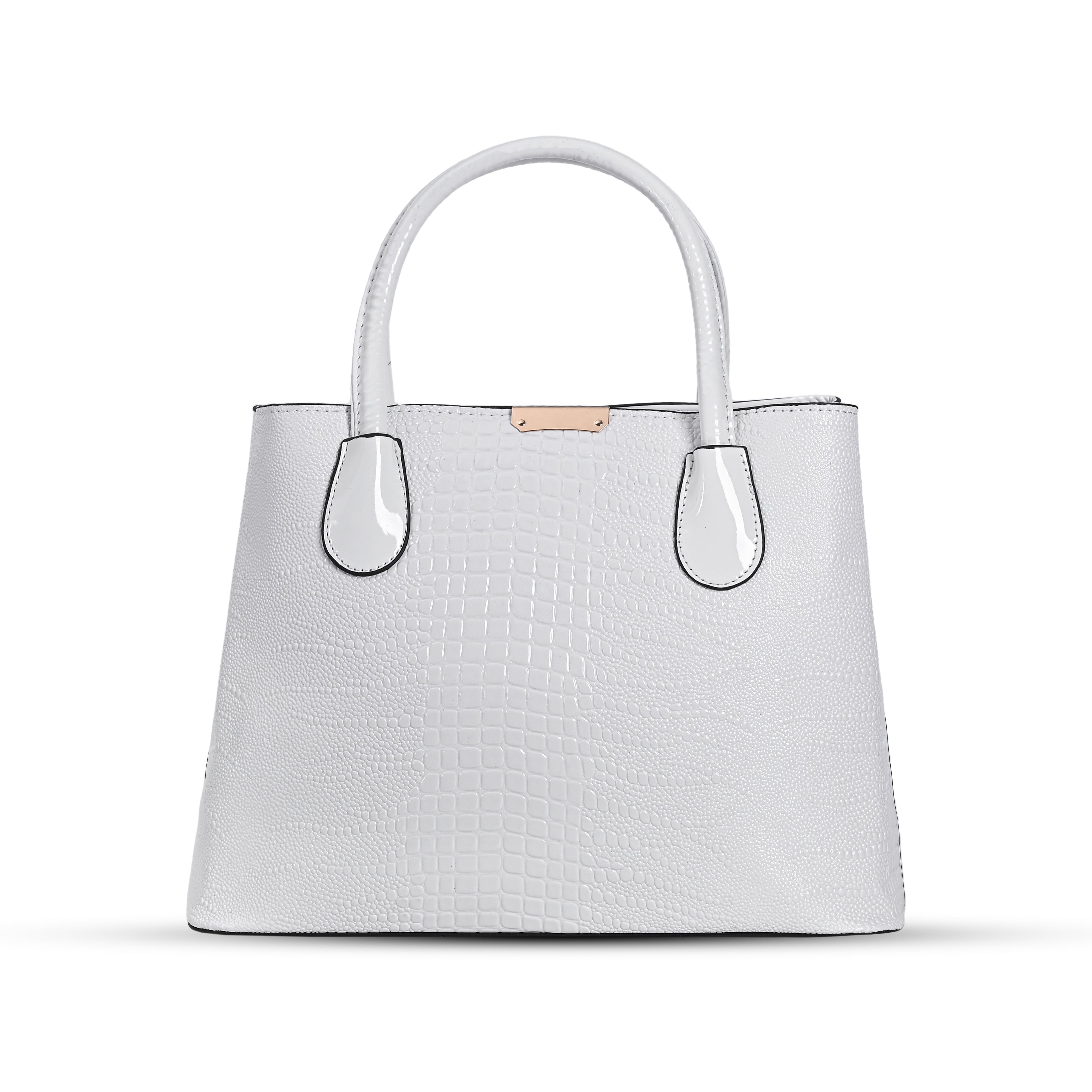 QIARRA Women White Premium Clutch Handbag, Soft & Secure Style Handbag for Women VB8084