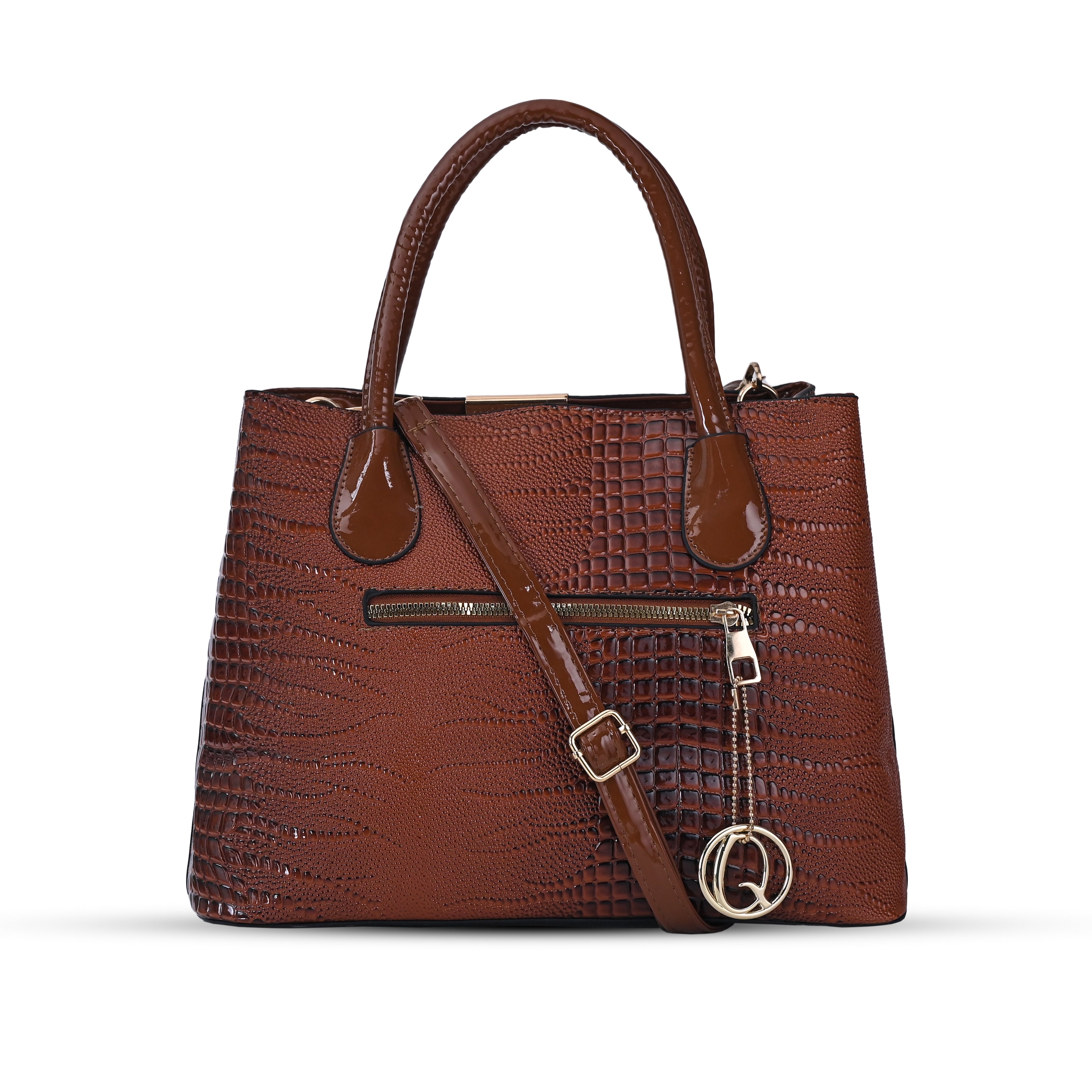 QIARRA Women Brown Premium Clutch Handbag, Soft & Secure Style Handbag for Women VB8087